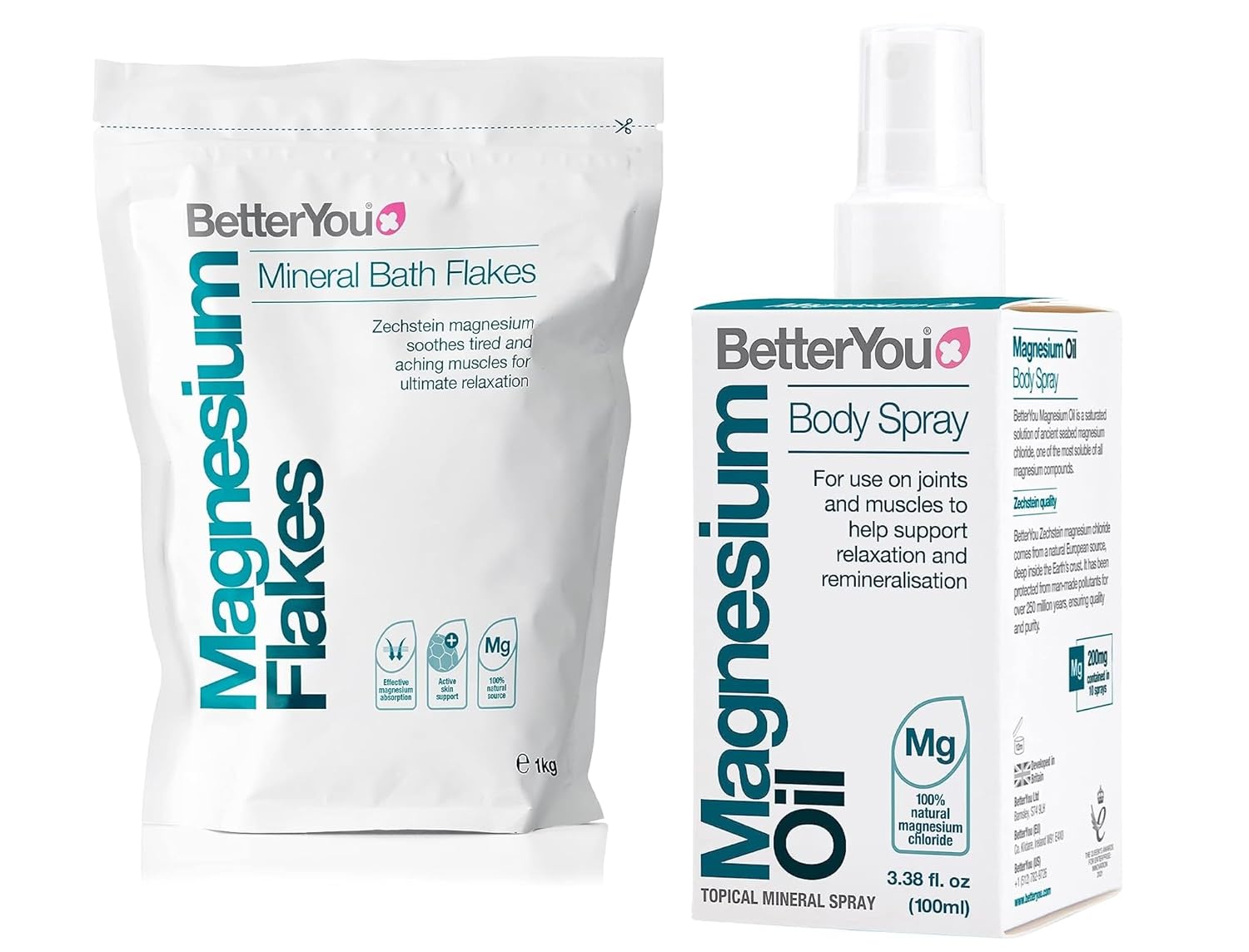 BetterYou Magnesium Flakes and Joint Body Spray Duo Helps You Stay Flexible