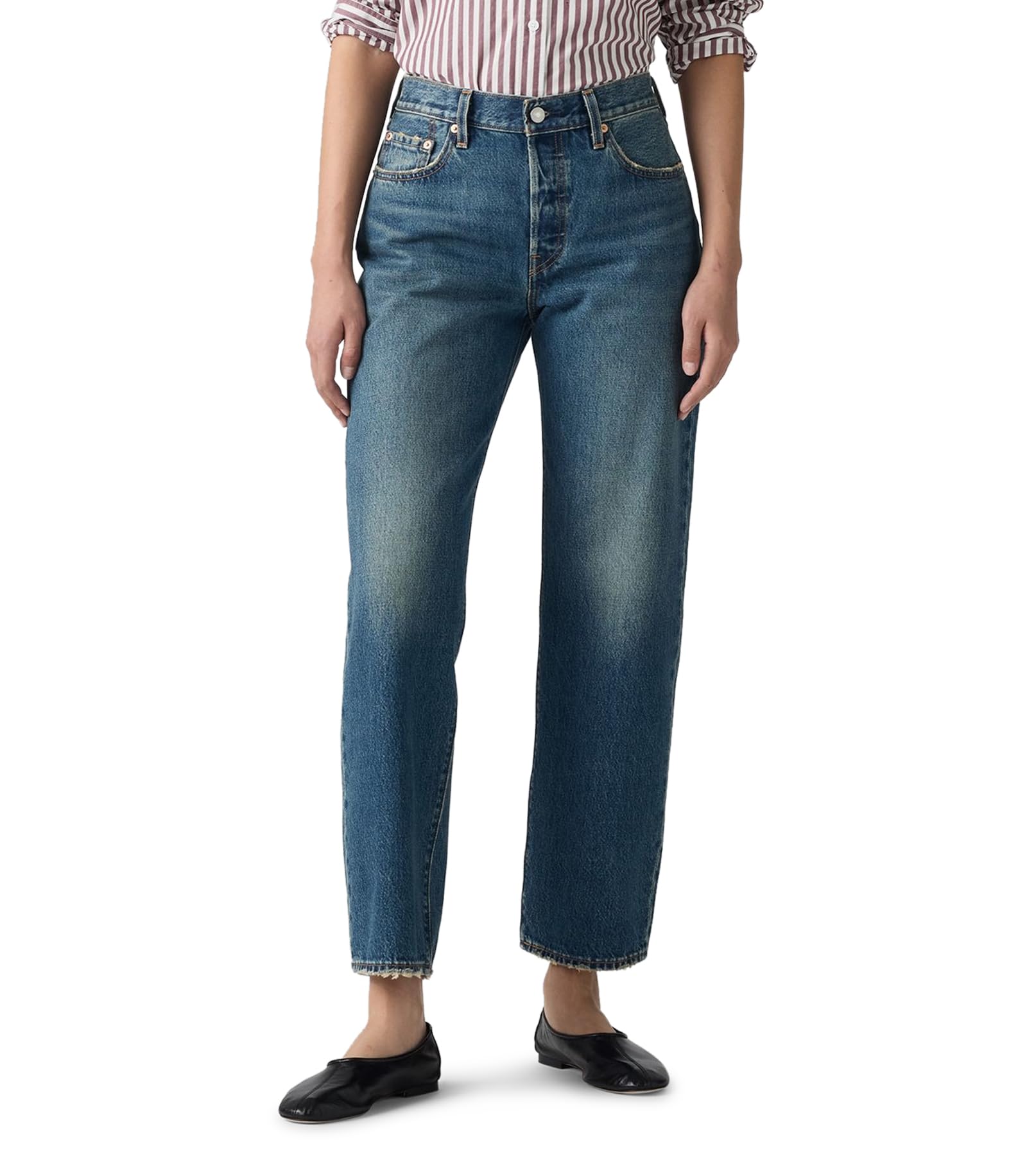 Levi's Women's Jeans 501 90s Ankle Jeans in Cotton, Straight Fit, Blue (Vanity Agenda), W32/L27