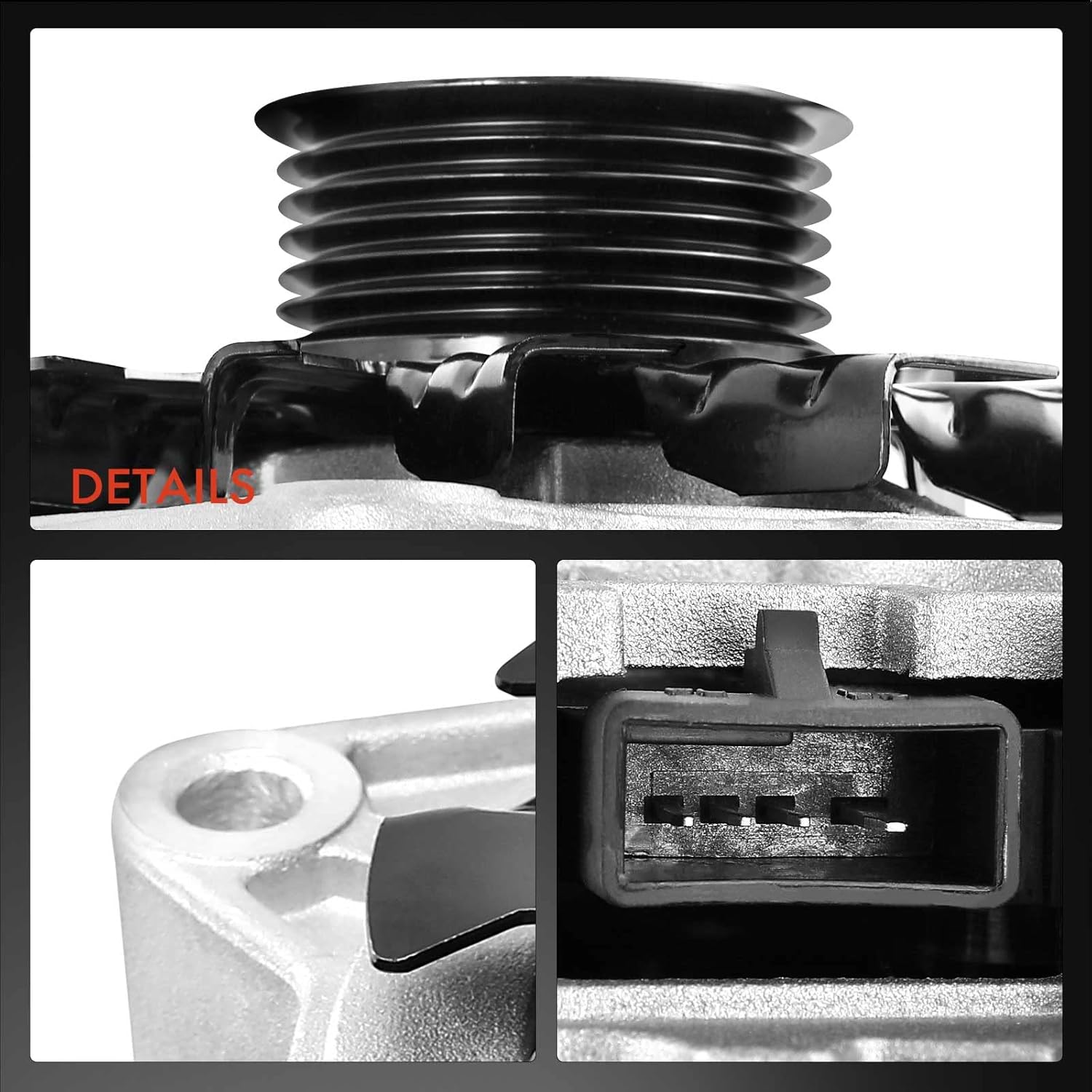 A-Premium Alternator Compatible with Chevrolet Corvette 1987 1988 1989 1990 1991 V8 5.7L, 105Amp 12V Clockwise 6-Groove Pulley, Replace# 10463007, 10463097, 1101127