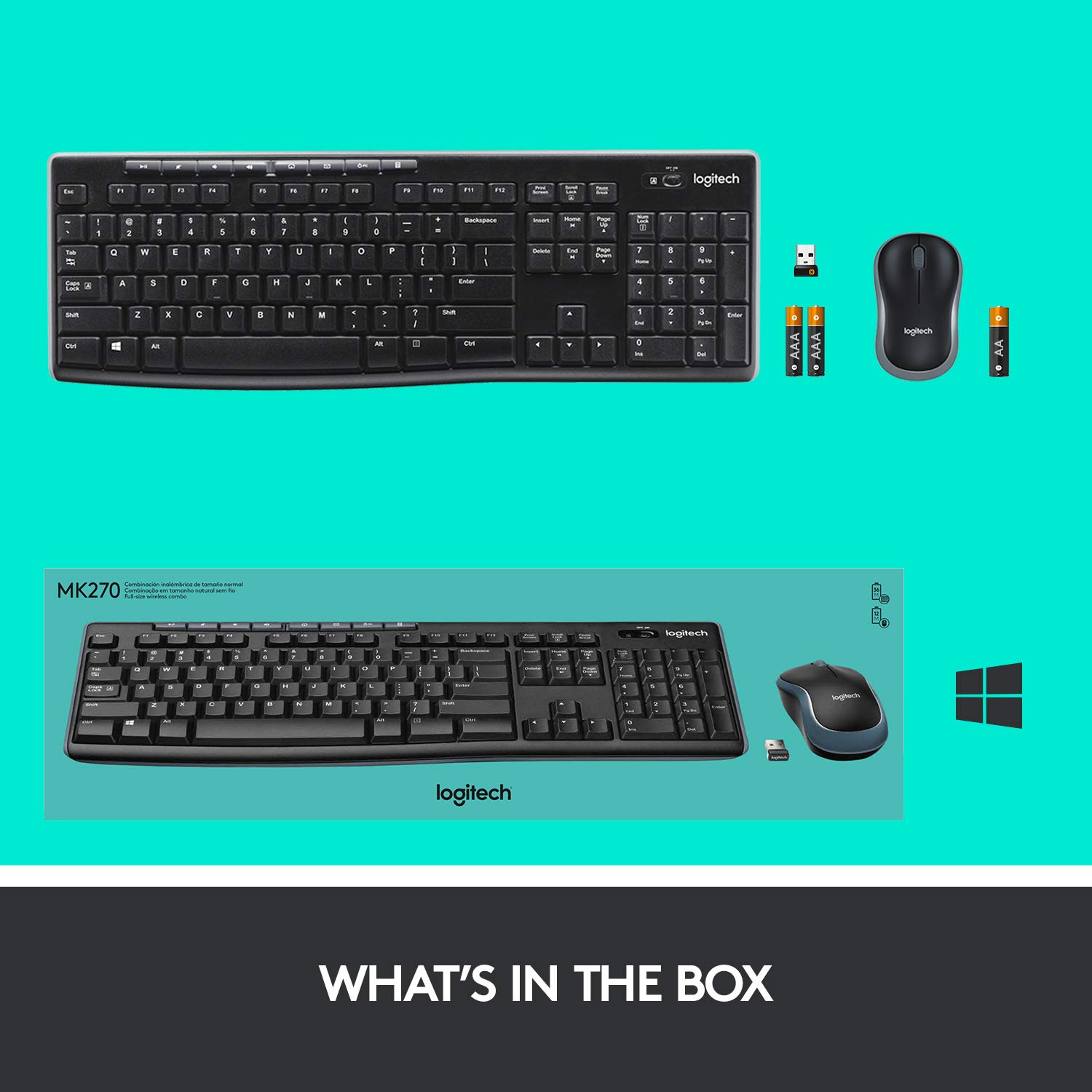Logitech MK270 tastiera e mouse wireless COMBO - PAN QWERTY