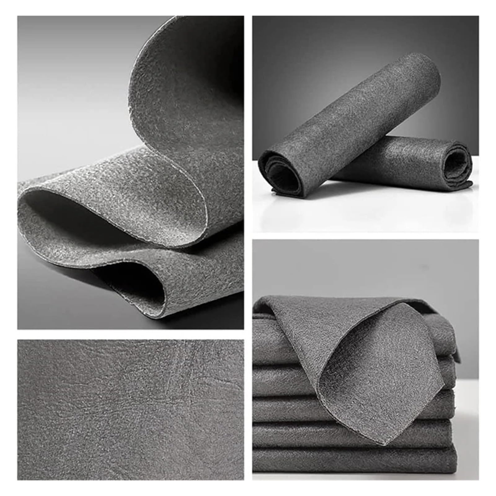 Pano de Limpieza de Microfibra Gruesa, Toalla Reutilizable | Gris, 20 x 30 cm, 30 x 30 cm, 30 x 40 cm, para ventana, vidrio y cocina(30x40cm,B)