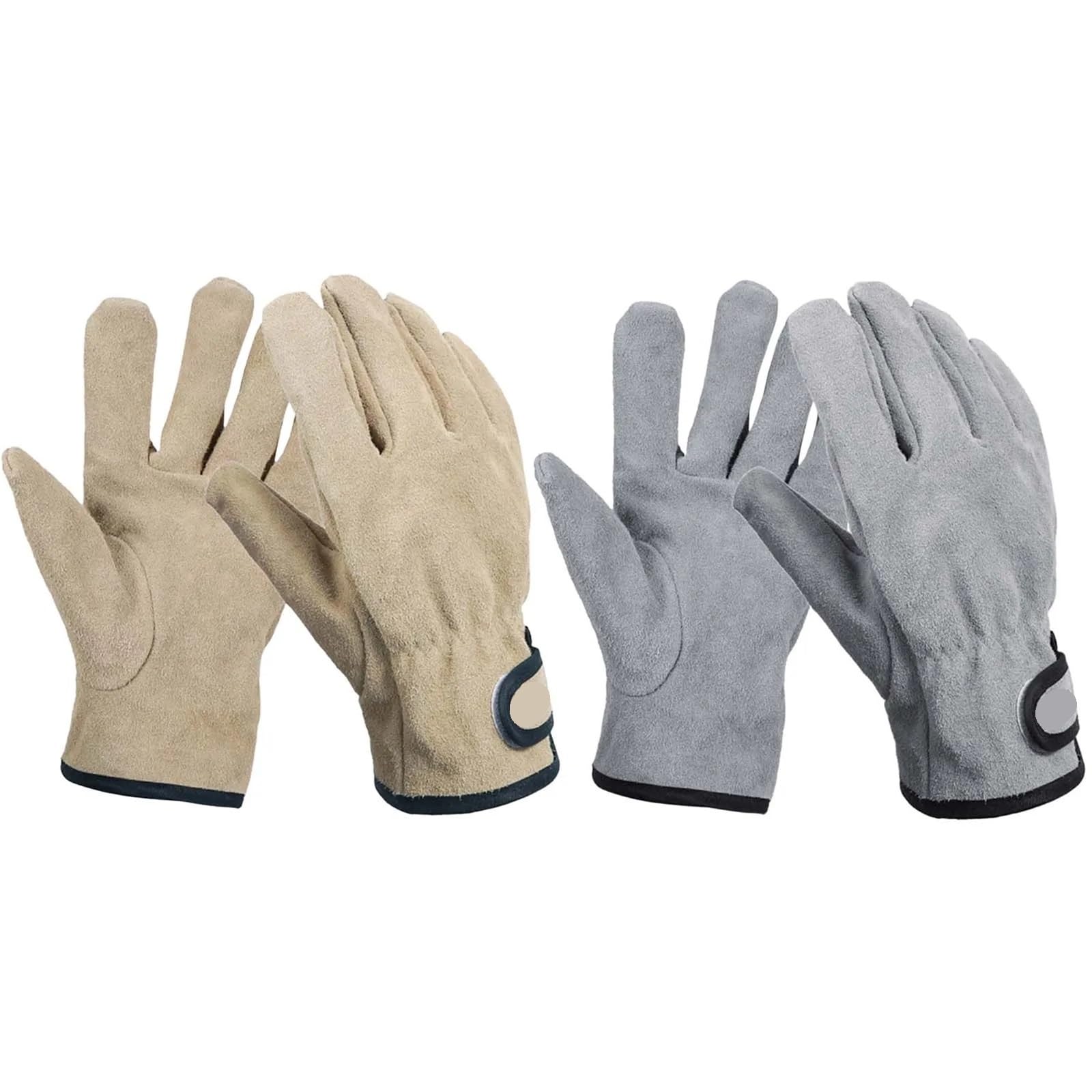 Guantes Barbacoa Guantes de barbacoa for parrilla al aire libre, guantes resistentes al calor for parrilla de barbacoa for jardín, barbacoa, Camping, Picnic(Khaki)