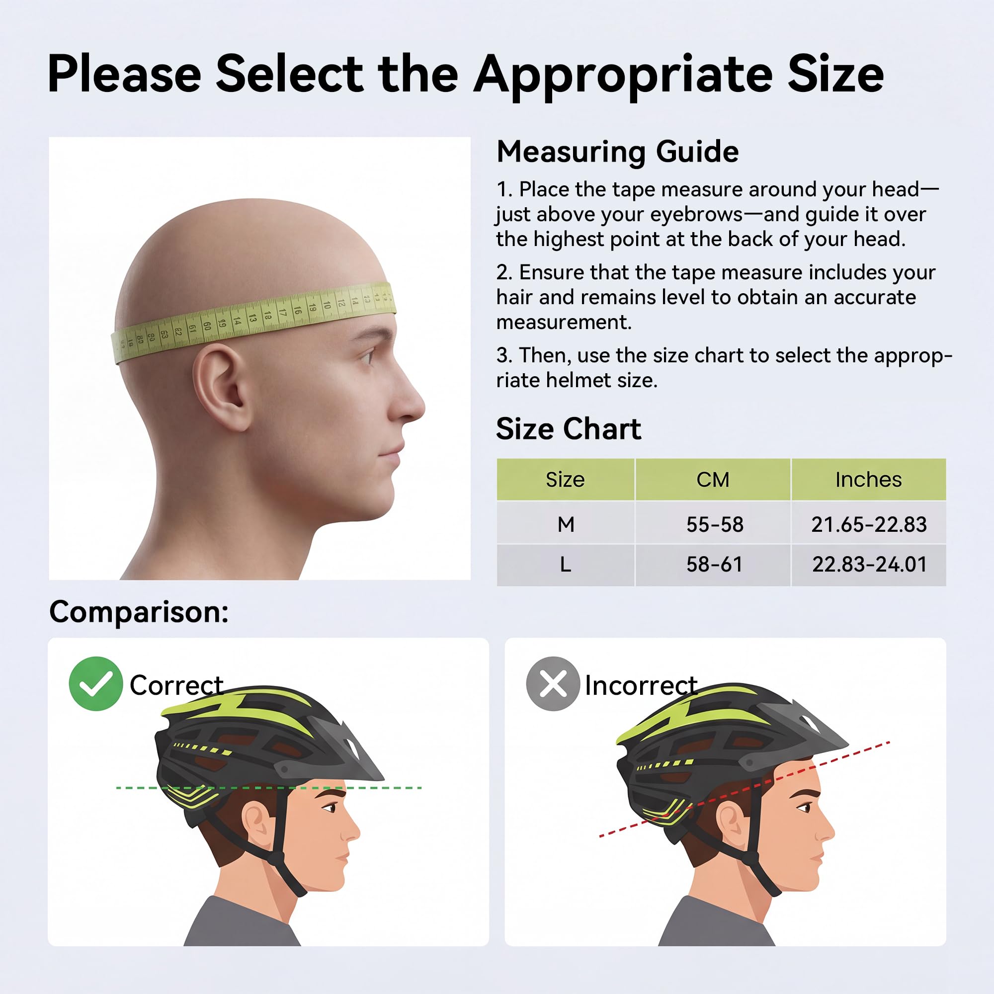 RLQA Casco Bici Uomo Donna con Luce LED Posteriore a 5 Modalità e Visiera Magnetica, Casco MTB e Bici da Strada, 24 Prese d'Aria, Leggero e Regolabile