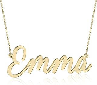 Personalisierte Gold Namenskette 18K Vergoldet Silber 14 Halskette zierlich-Ideen Kette mit Namen Herz Buchstaben Kreuz Infinity Geburtstagsgeschenk Für Frauen Mädchen Mama Freundin Schwester Oma