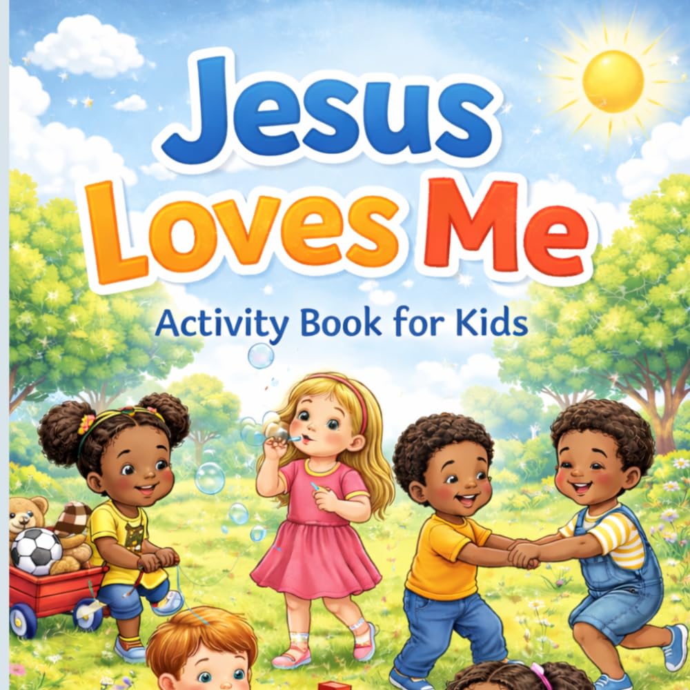 Jesus Loves Me: Christian coloring, Mazes, Word Searches, Bible Activities & positive Faith Fun for Kids ages 3 - 6