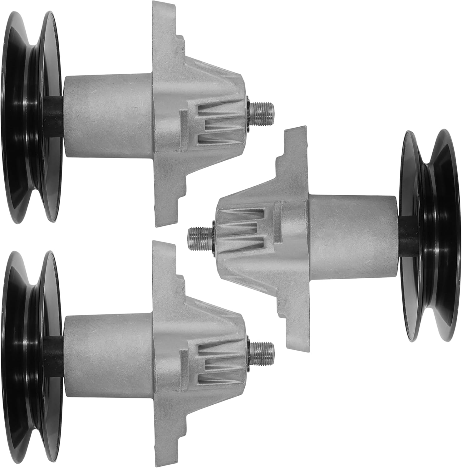 Caltric 3 Spindle Assembly with Pulley Bolt Compatible with Troy Bilt Mustang 54 Xp 2013-2014