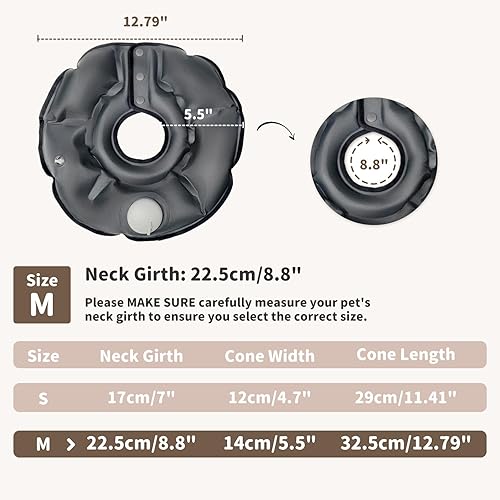 Miniatura 9 de MayMaw Collar inflable para gatos con cono E para gatitos y perros pequeños, suave y plegable, collar de recuperación para gatos para que dejen de