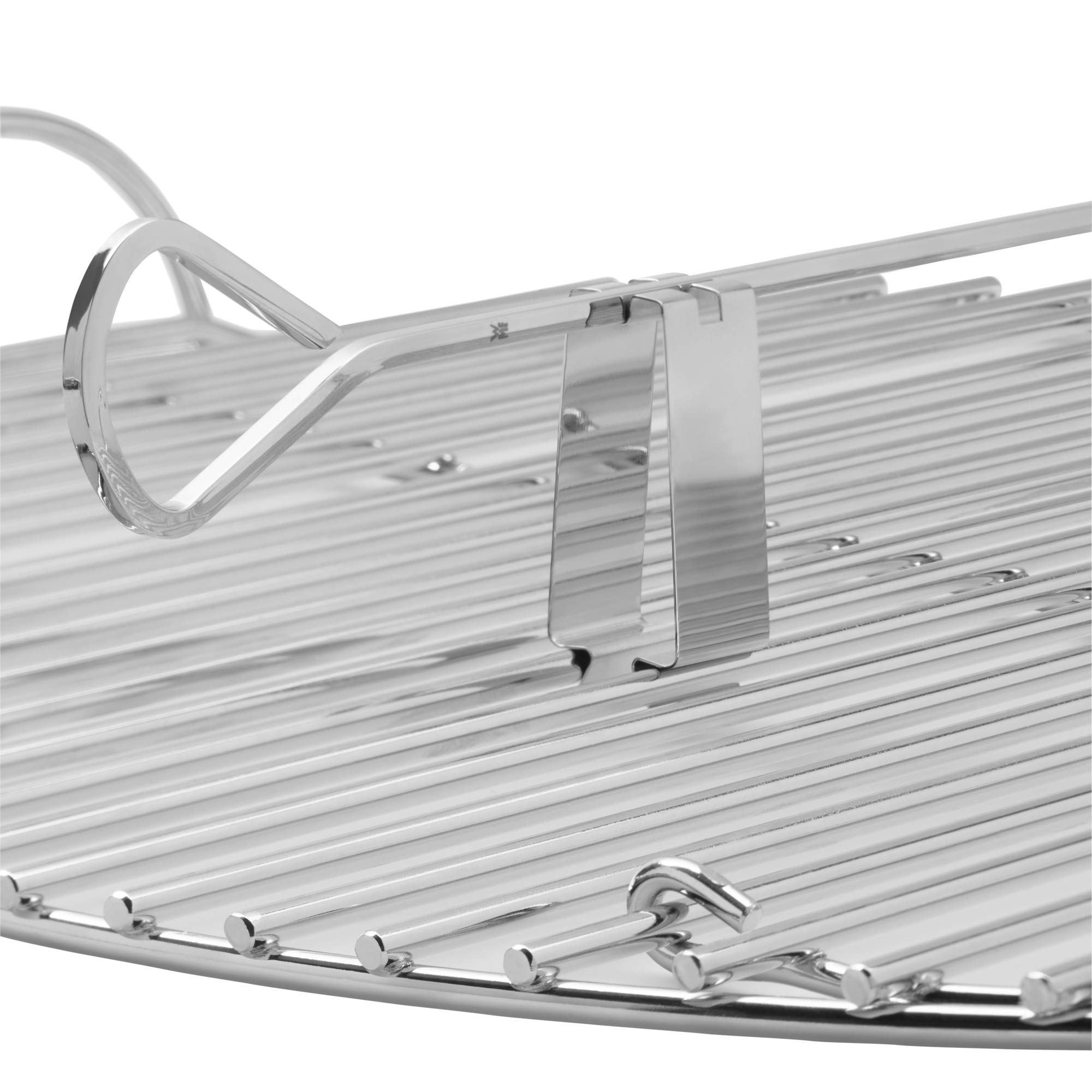 WMF 690326030 BBQ - Spiedi da barbecue in acciaio INOX con clip distanziatrici, 2 pezzi, 46 cm, spiedini, spiedini per frutta, 18/8