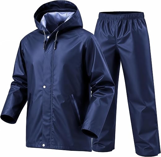Mens Raincoat Suit with Pant set Velviro Series | Waterproof Lightweight Breathable Rain Wear | Strong Stitching, Elastic ...
