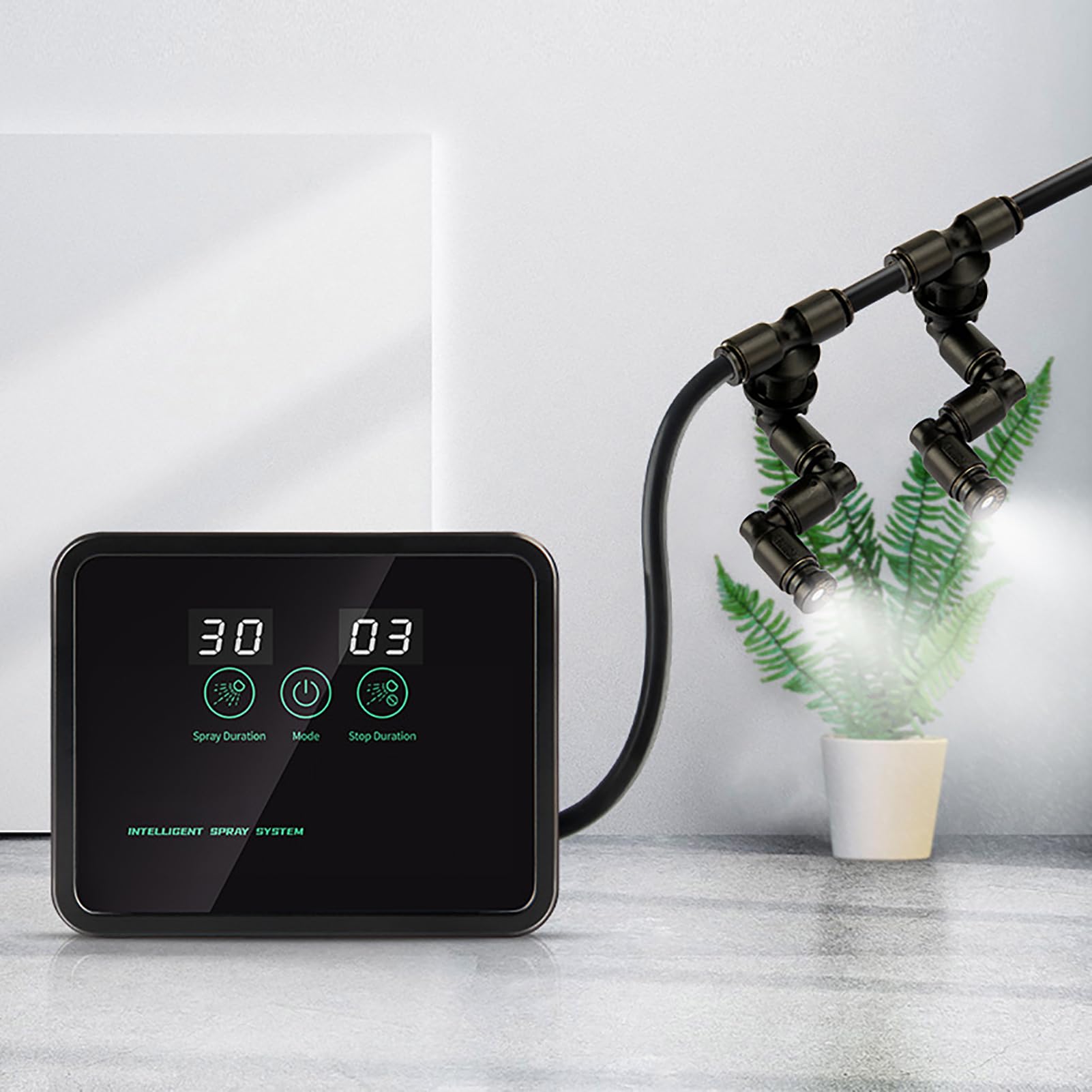 Terrari Nebulizzatore - Umidificatore Rettile, di Spruzzatura Intelligente | Aqua | Terrari Automatici Pioggia, 360 Gradi Fendinebbia, Umidificatore Per E Rane Habitat Umidi Tropicali