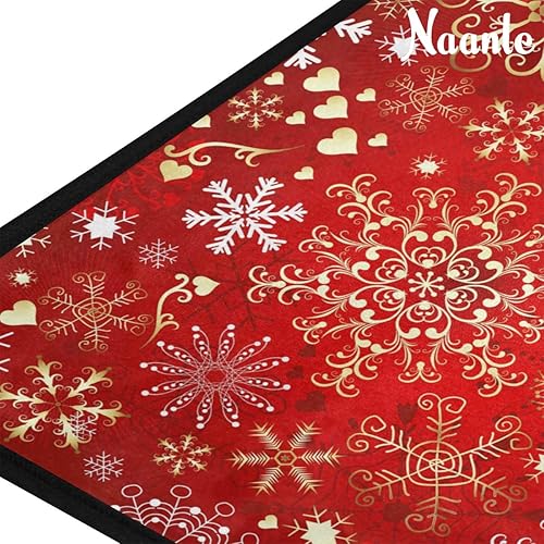 Miniatura 2 de Naanle Tapete de cocina antifatiga navideño, antideslizante, absorbente, cómodo, para pasillo, entrada, baño, sala de estar, dormitorio, 39 x 20