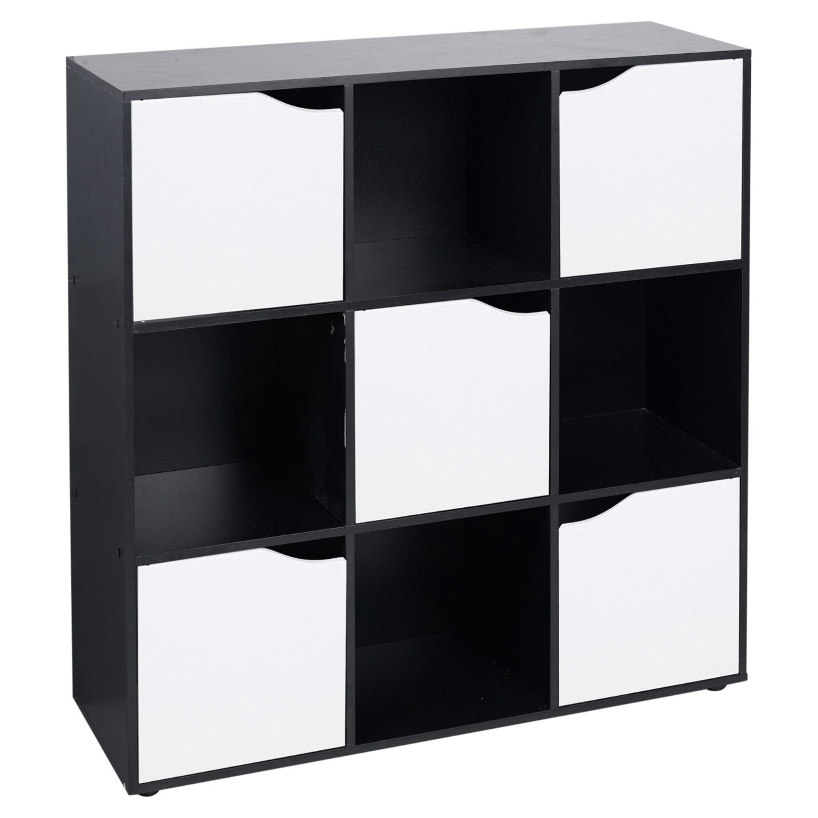 URBNLIVING Wooden Cube Bookcase Shelving Display Shelves Storage Units Wood Shelf Door - Pick your Colour & Size