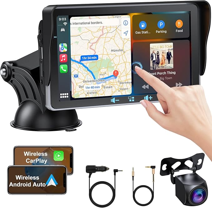 Portable Apple Carplay Screen for Car, Inexaccessories