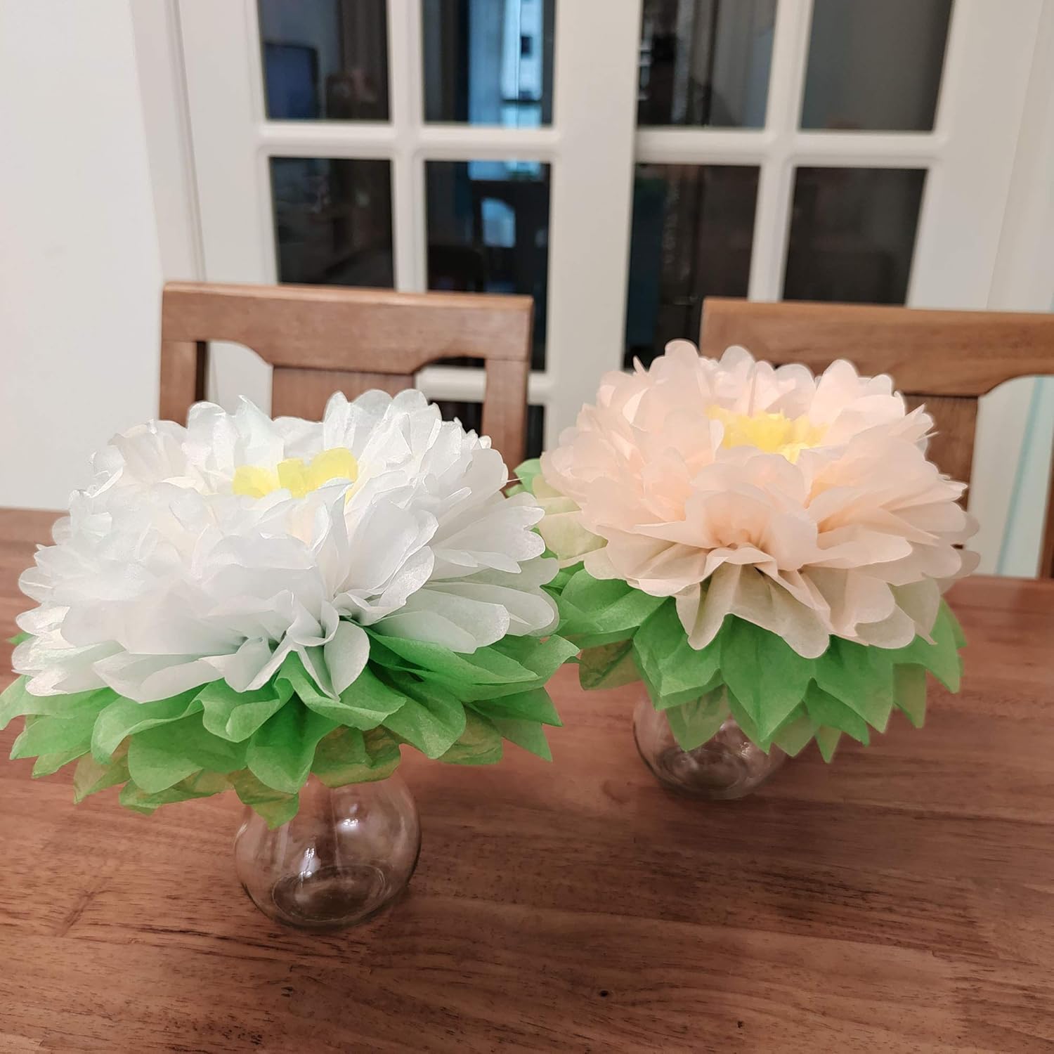 Mybbshower Large 11 Inch Paper Artifcial Flower for Wedding Floral Wall Outdoor Baby Shower Nursery Room Decoration Pack of 8 - Image 5