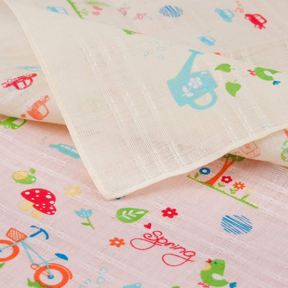 HOULIFE - Pañuelos para niños y niñas, 100% algodón de bambú, diseño de dibujos animados, para niños y estudiantes, 4 piezas, 31 x 31 cm, regalos de Navidad