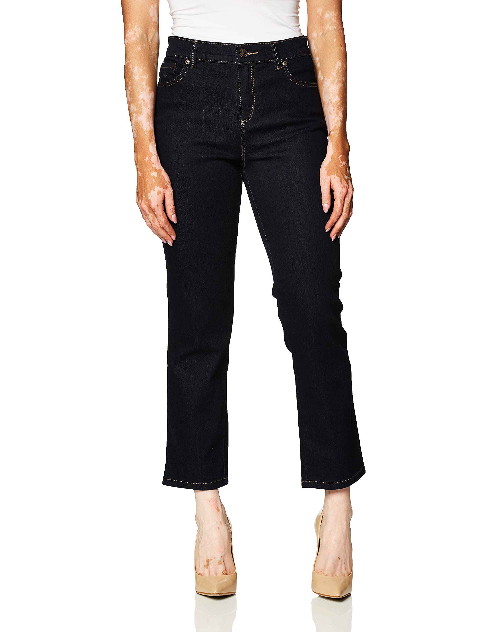 Gloria Vanderbilt Womens Amanda Classic High Rise Tapered Jean Petite