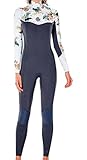 E5-Band Rip Curl Damen Dawn Patrol 3/2mm Chest Zip Neoprenanzug ? Anthrazit ? Flash-Futter