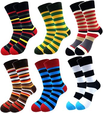 Amazon.com: Men's Fun Set Dress Socks-Colorful Funny Novelty Cotton