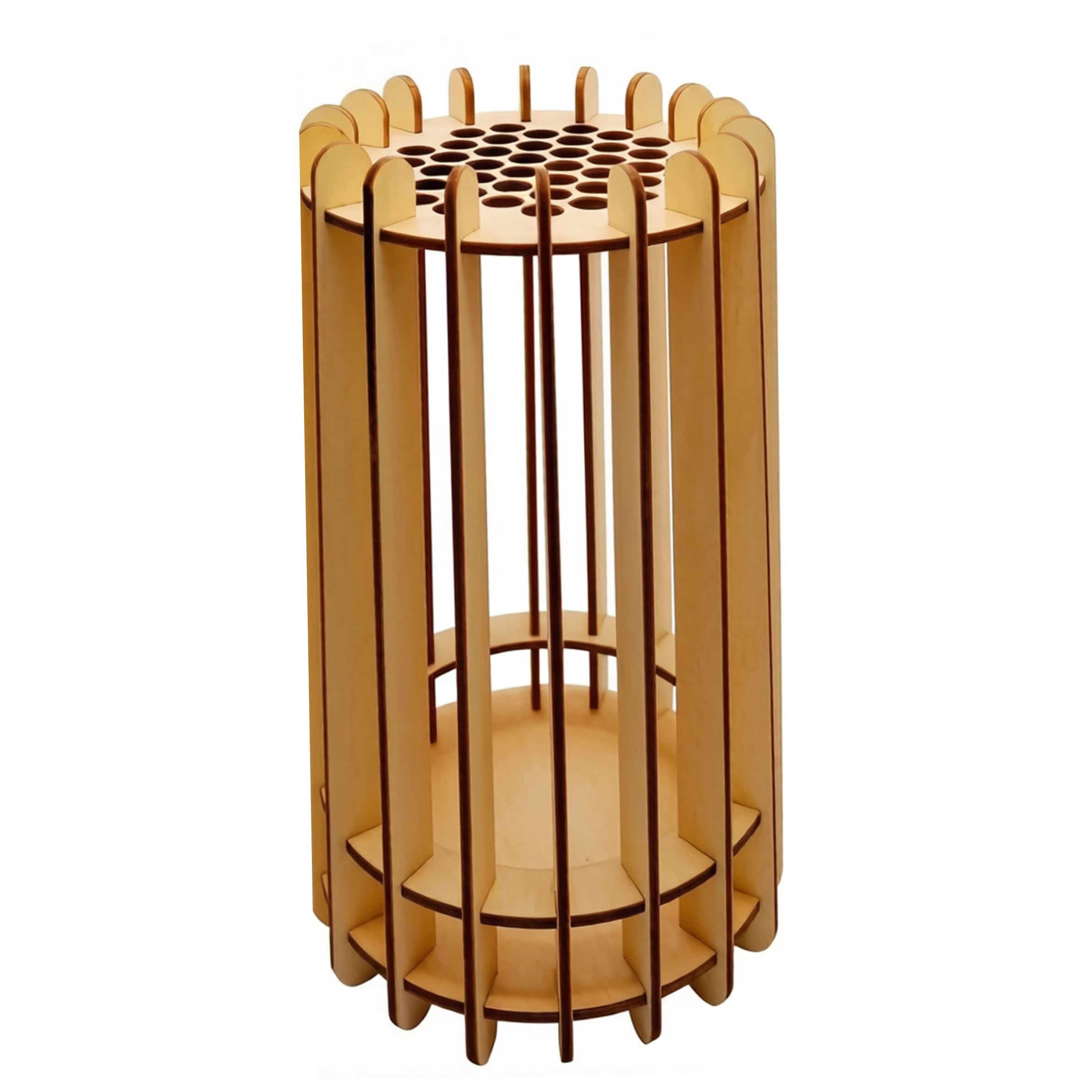 3D Puzzle Vase - Easy Assembly Smooth Wooden Puzzle Vase for Flower Arrangement, Tabletop Home Decor