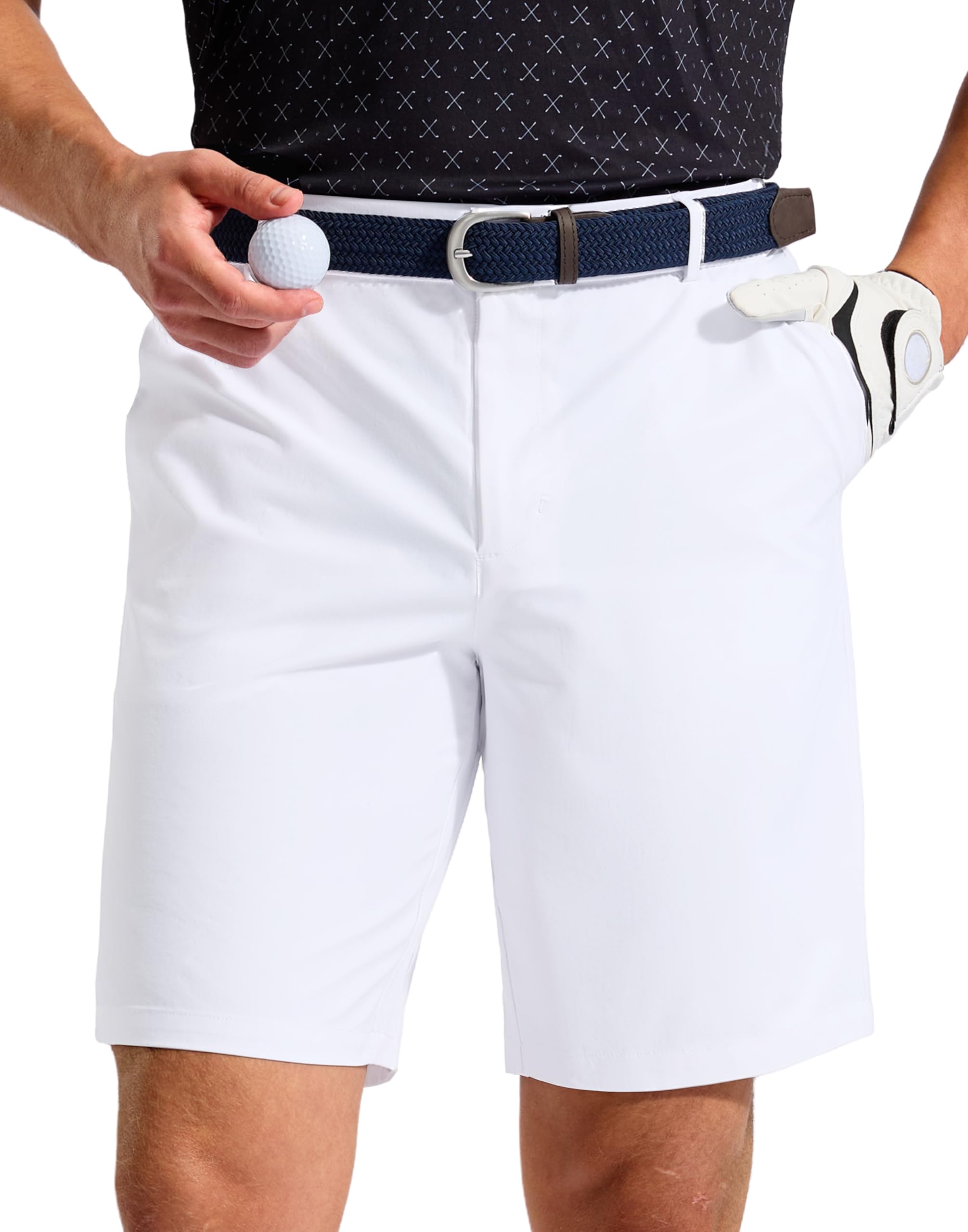 Obla Men's Shorts Golf Casual 5"/ 7"/ 9" Flat Front Dress Shorts for Men Classic Fit with 4 Pockets Lightweight Stretch