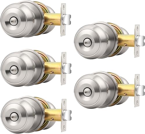 Vista 76 de Probrico - Pomos de puerta color negro mate, paquete de 15 pomos interiores con función de bloqueo de privacidad para dormitorio y baño, pestillo