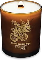 Vista 46 de Hemlock Park Vela de mecha de madera ámbar y dorada hecha a mano con cera de coco natural (estándar de 7.2 onzas, ámbar)