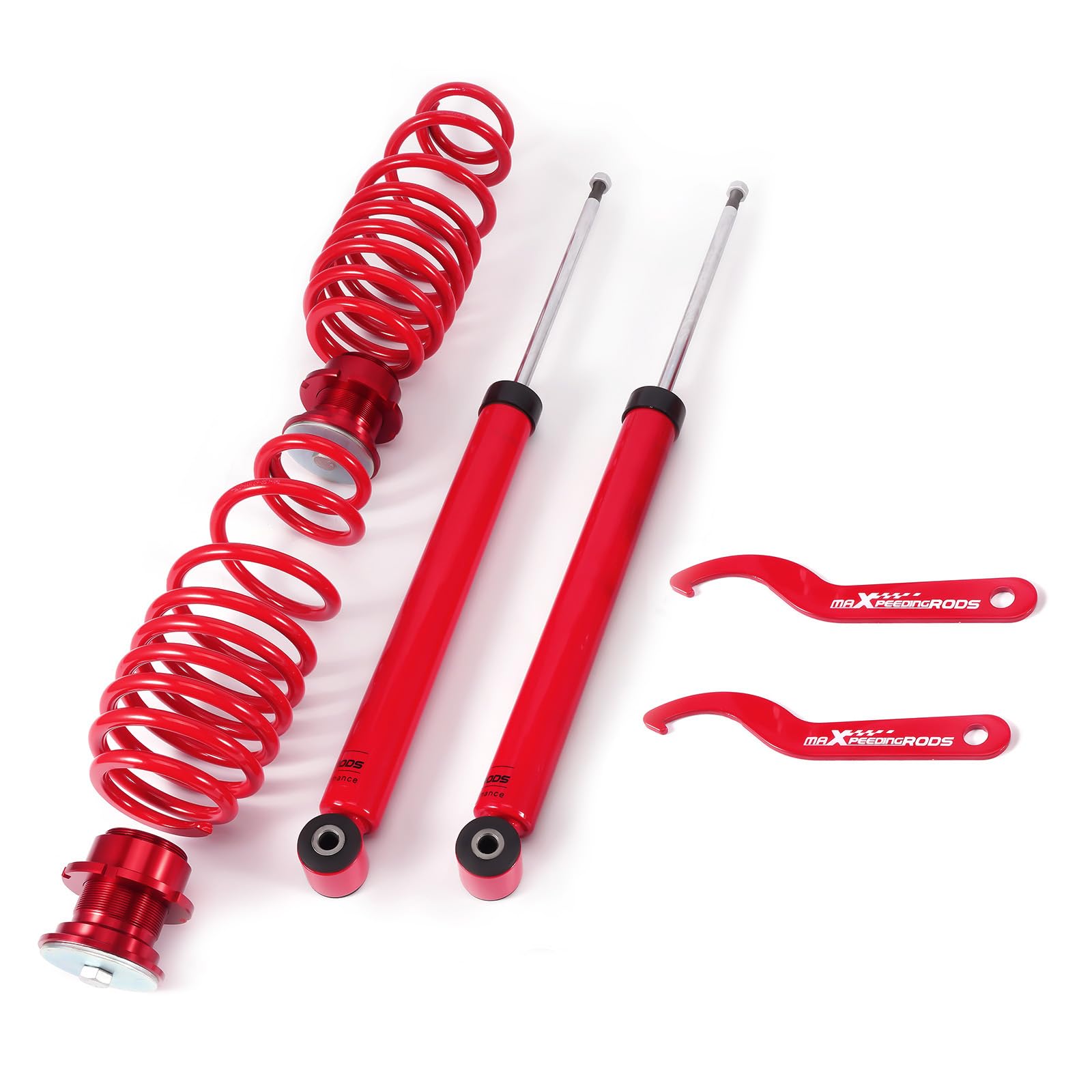 maXpeedingrods Zawieszenie gwintowane tylne do VW Golf 4 1J New Beetle Seat Leon 1M1 Coilovers z regulacją wysokości