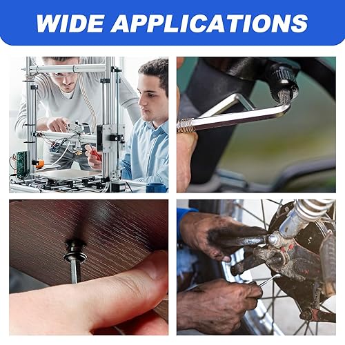 Miniatura 6 de Besitu Kit surtido de pernos M6, 510 piezas M6 x 101214162025301.378 in, cabeza de botón, tornillos hexagonales, tuercas, arandela, kit surtido de