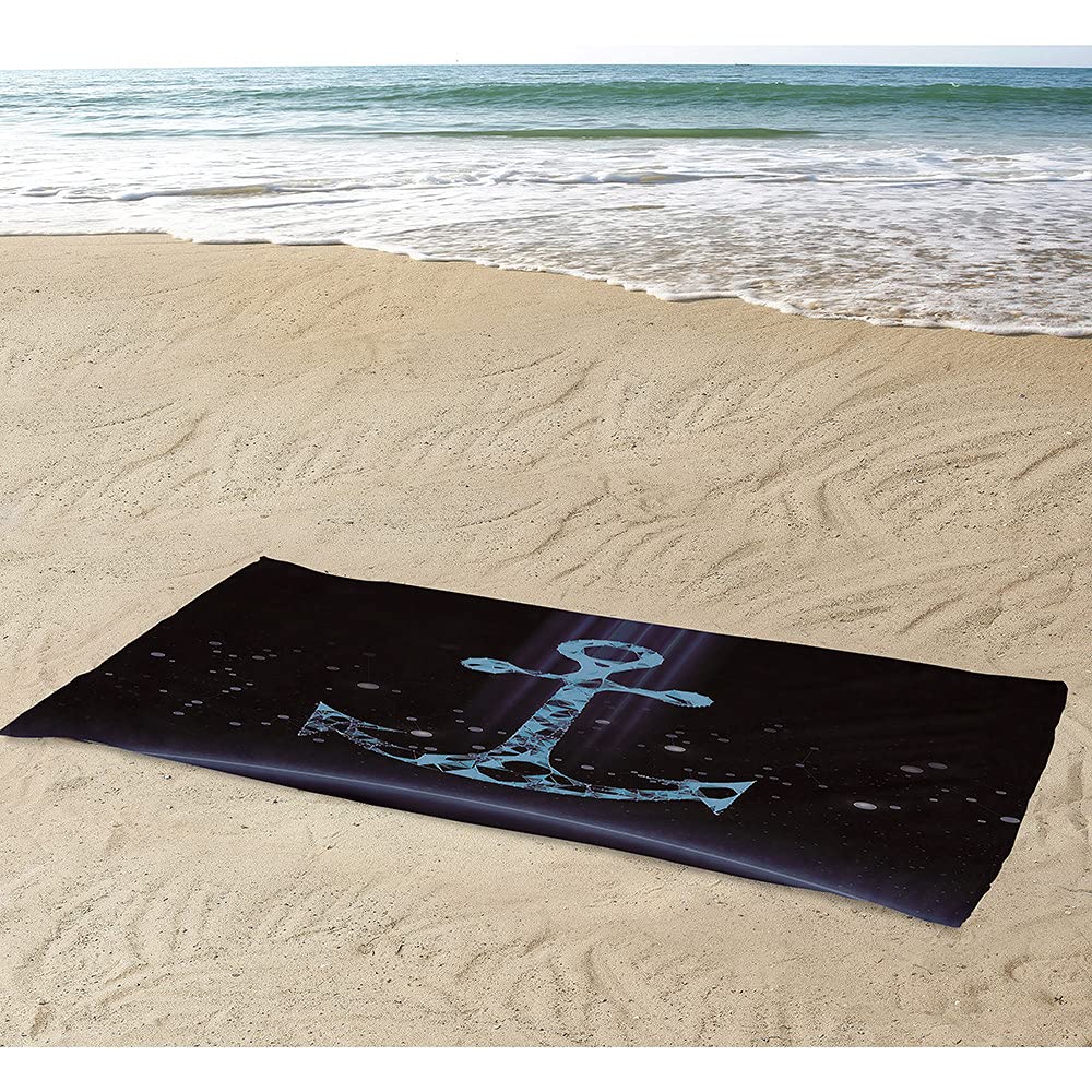 Serviette De Plage Microfibre XXL 150x200 Cm - Absorption Rapide, Séchage Ultra Rapide, Motif Coloré