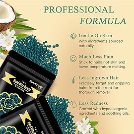 Bouvetan Hard Wax Beads for Hair Removal - 6 Packs, 21oz Total - Smooth & Long-Lasting Hair Removal for All Skin Types
