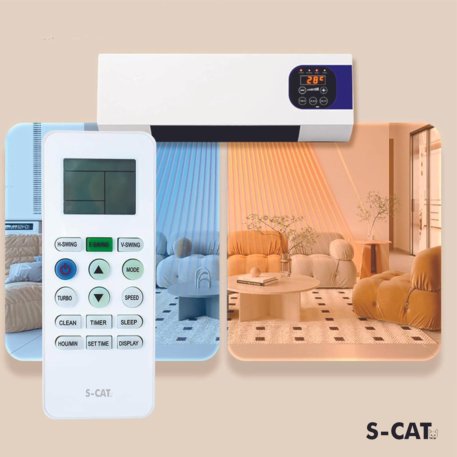 New Year Sale S-Cat Compatible With Lloyd/Bluestar/Godrej Ac Remote