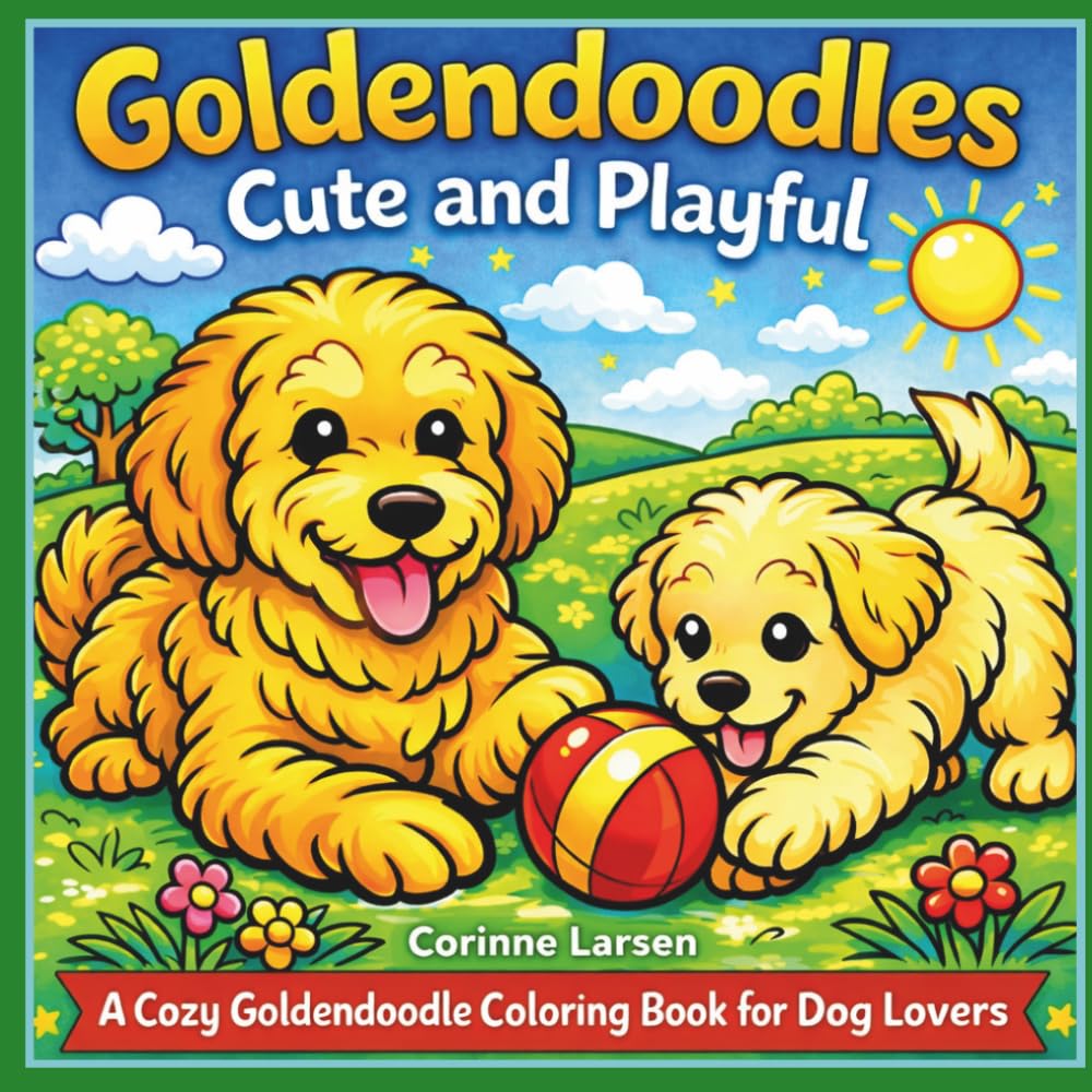 Goldendoodles Cute and Playful: A Cozy Goldendoodle Coloring Book for Dog Lovers (Cute & Playful A Cozy Coloring Book for Dog Lovers)