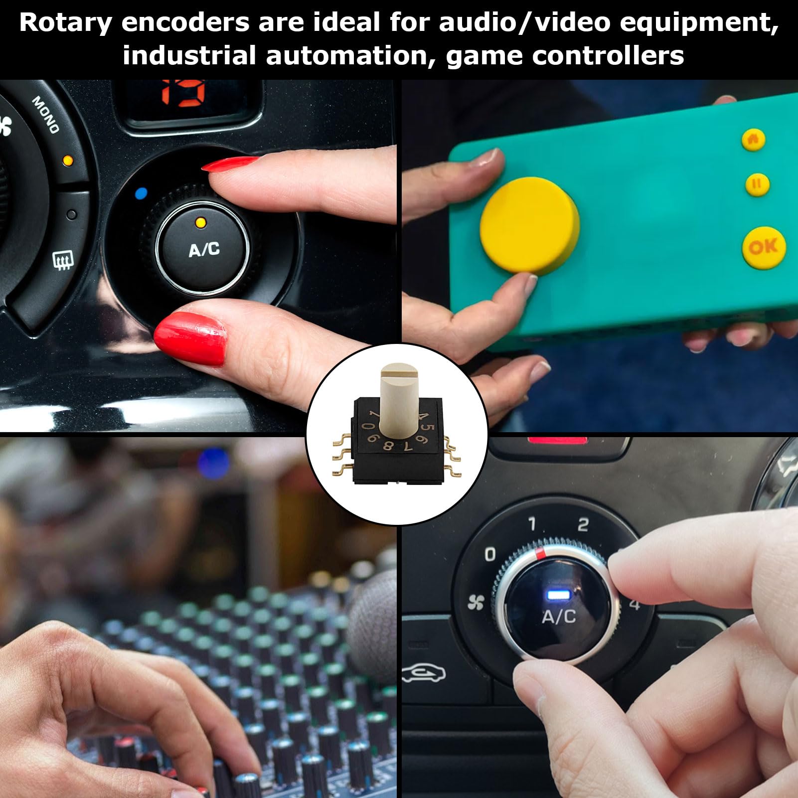 Commutateur RM3HAF-10 Interrupteur Rotatif 3 positions Audio Vidéo