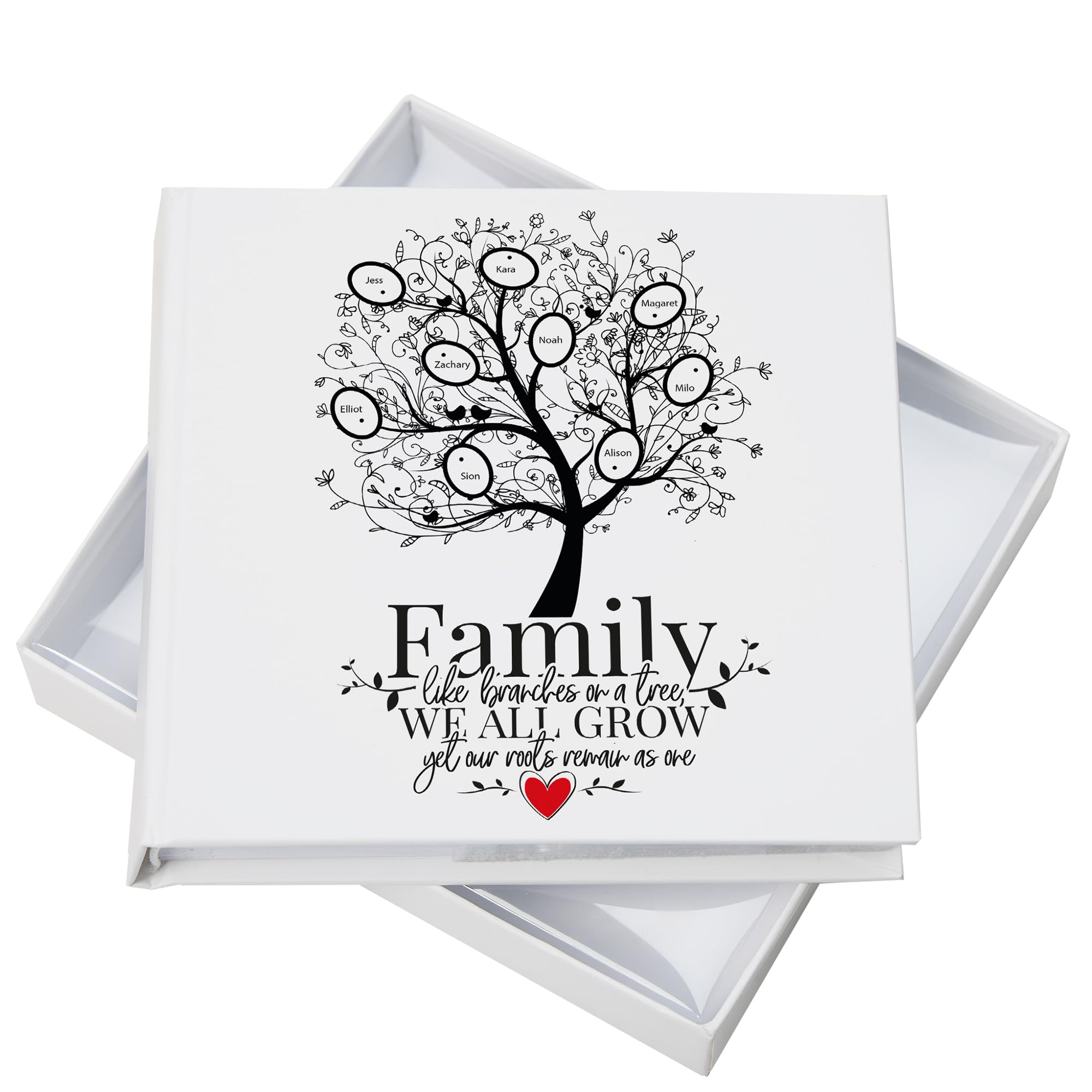 Ukgiftstoreonline White Personalised Family Like A Branches On A Tree Photo Album