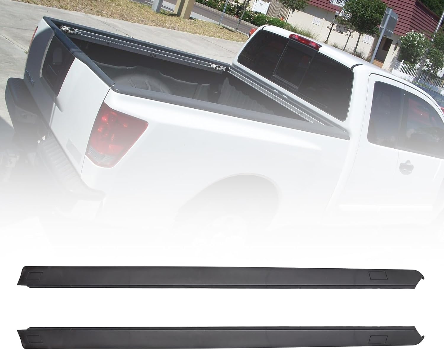 Titan 2 Pcs Bed Rail Cap Left & Right Side Compatible with 2004-2015 Ni-ssan Titan King Cab Only