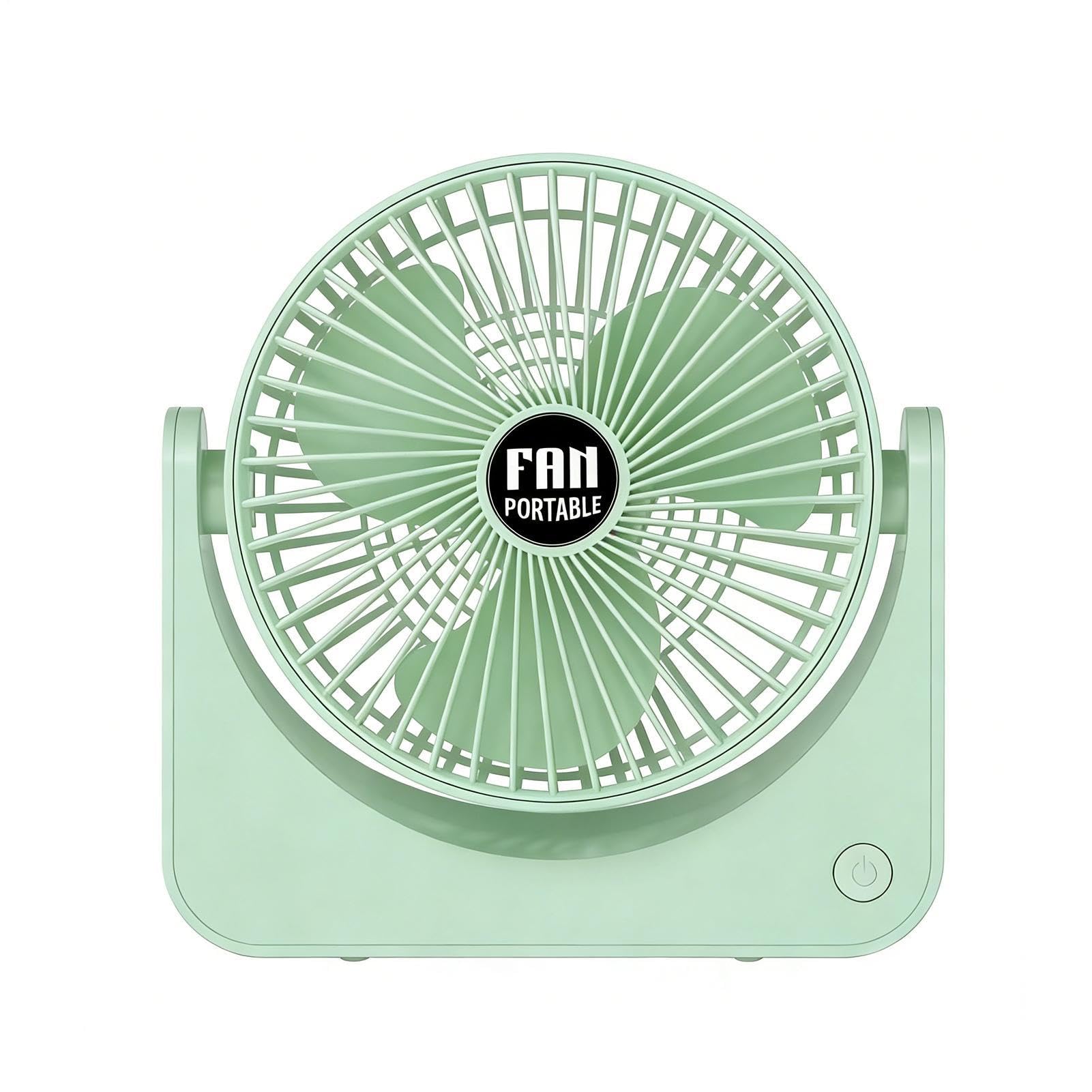 Ventilateur de bureau rechargeable à 3 vitesses pour un refroidissement silencieux partout