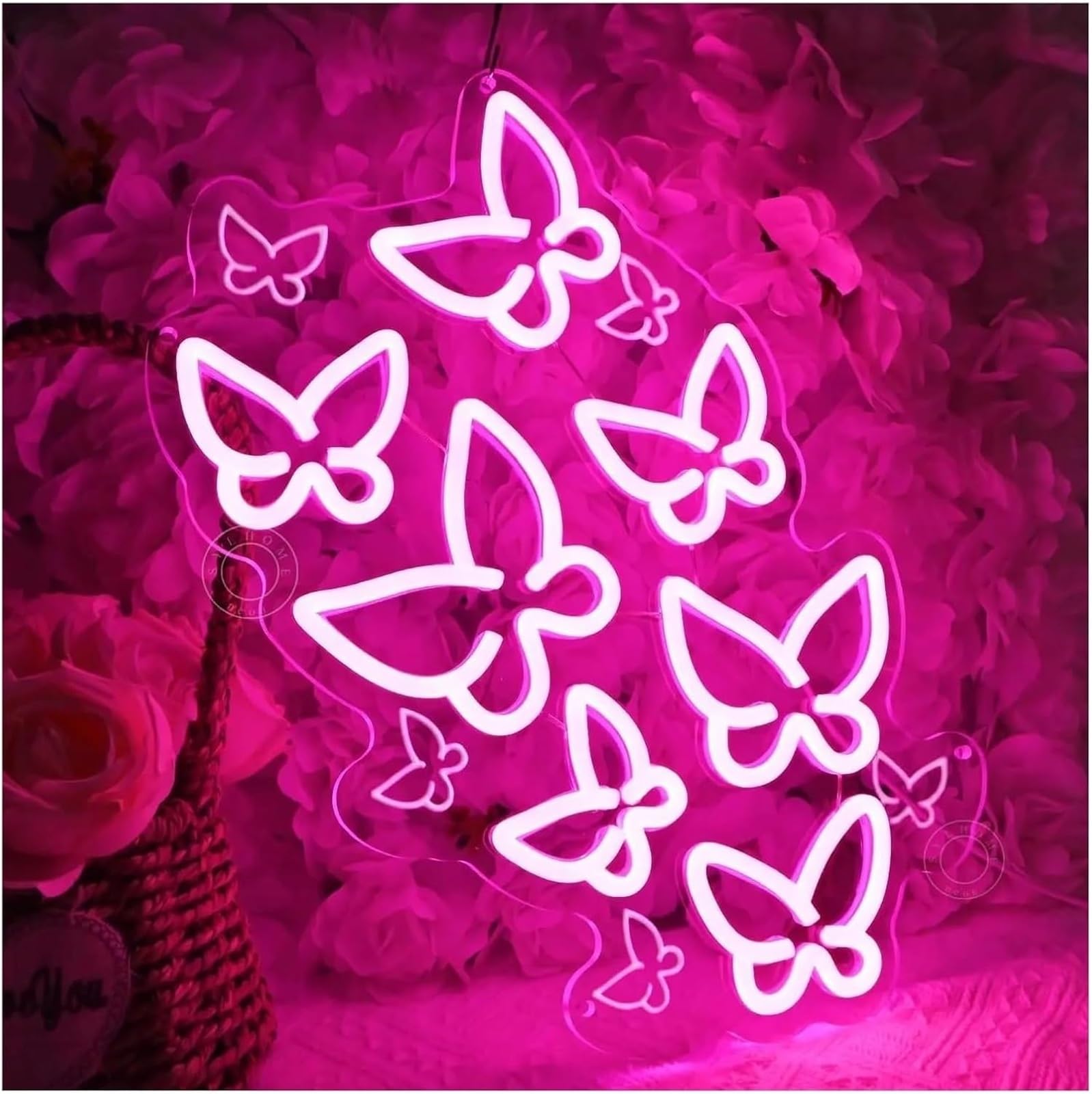 Zynther Neon lamp for neon lamp loanword for Pink for Butterfly