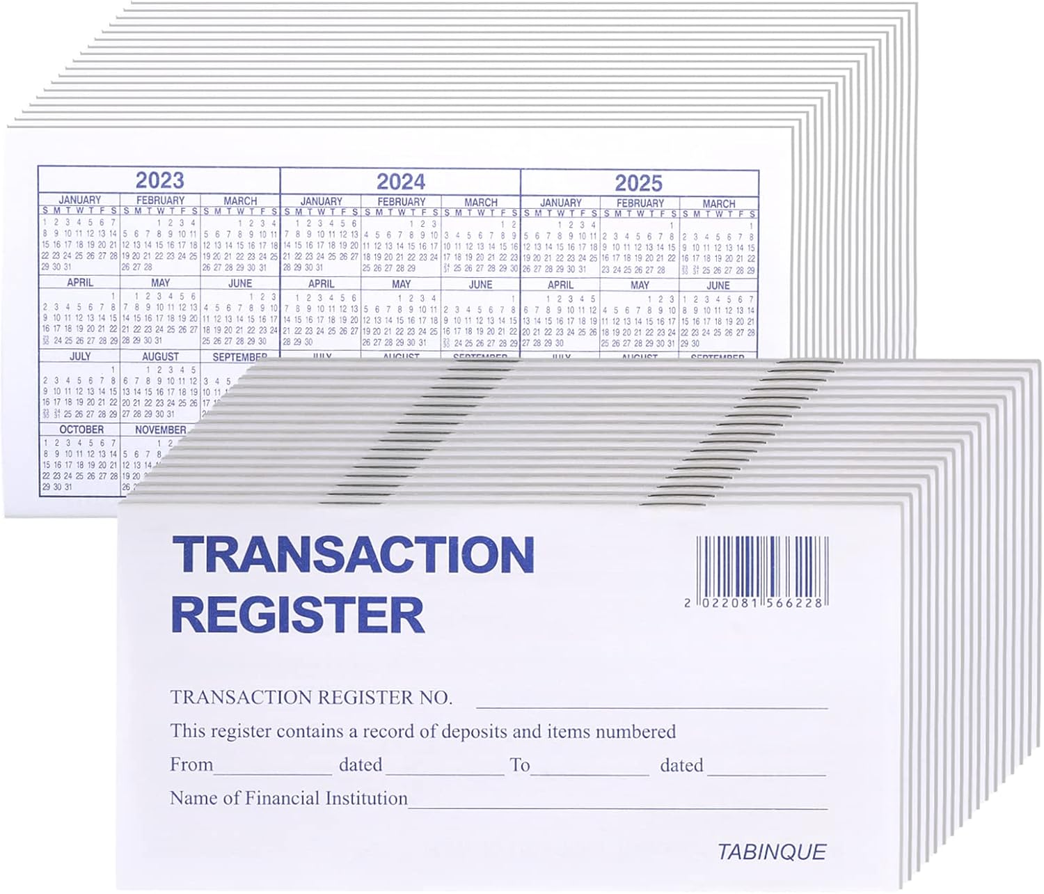 24 PCS Check Registers for Personal Checkbook, Easy to Read Checkbook