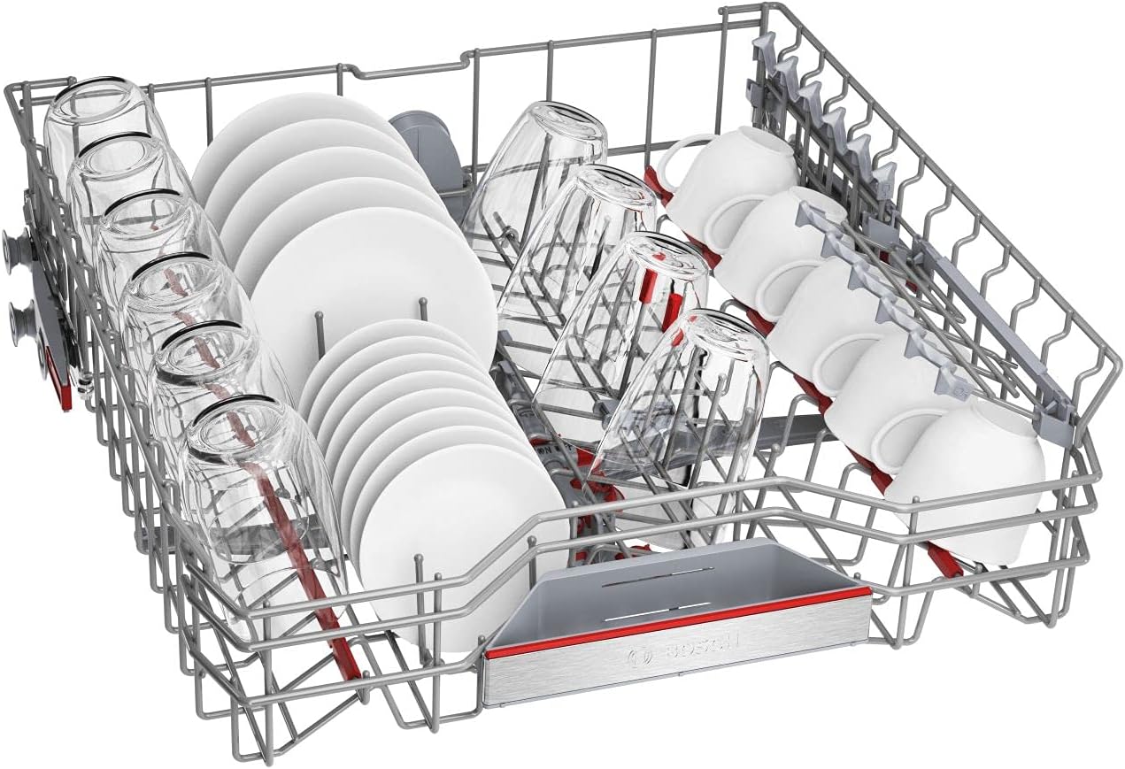Bosch Elettrodomestici Lavastoviglie Incasso a Scomparsa Totale, Serie 4, Silenziosa, di Facile Installazione, Veloce e Facile, 60 cm, 13 Litri, Inox [Classe di efficienza energetica E]