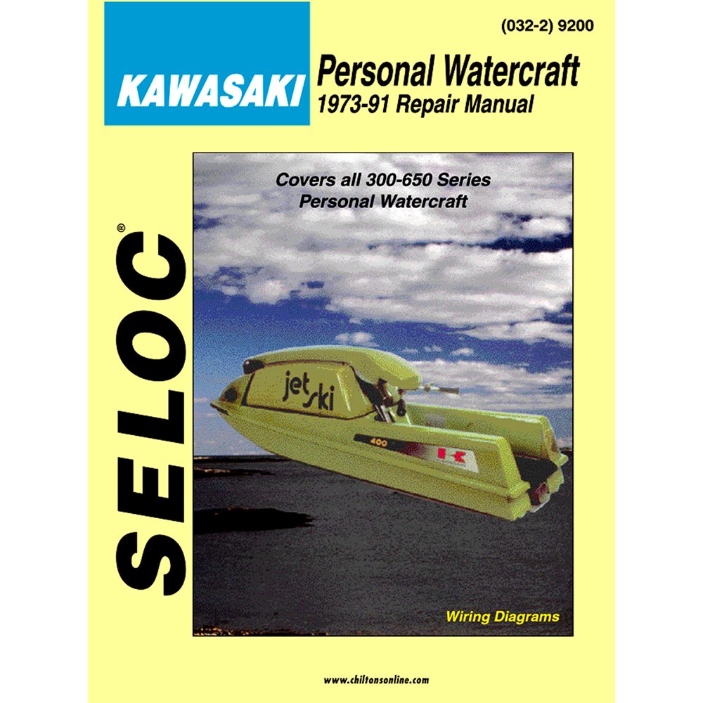 Manuel de réparation Seloc Kawasaki Personal Watercraft 1973-1991 pour entretien du jet ski