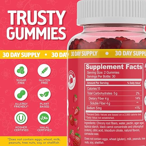 Miniatura 4 de Desired Life Prebiotic Fiber Gummies for Adults and Kids  4g Sugar Free Natural Berry Flavored Gummies - Supports Digestive Health and Metabolism.