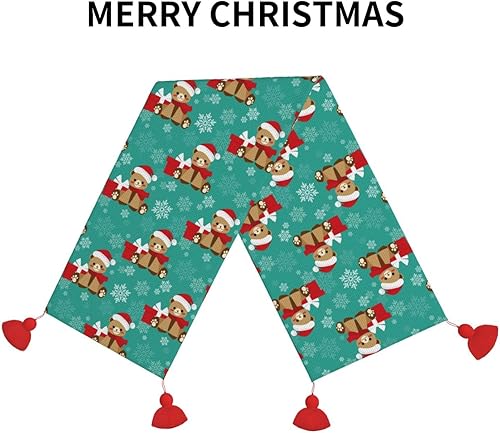 Vista 31 de Christmas Table Runner 60 Inches Long Fall Table Runner for Dining Table Christmas Decorations Coffe Table Runner with Tassels Kitchen & Table