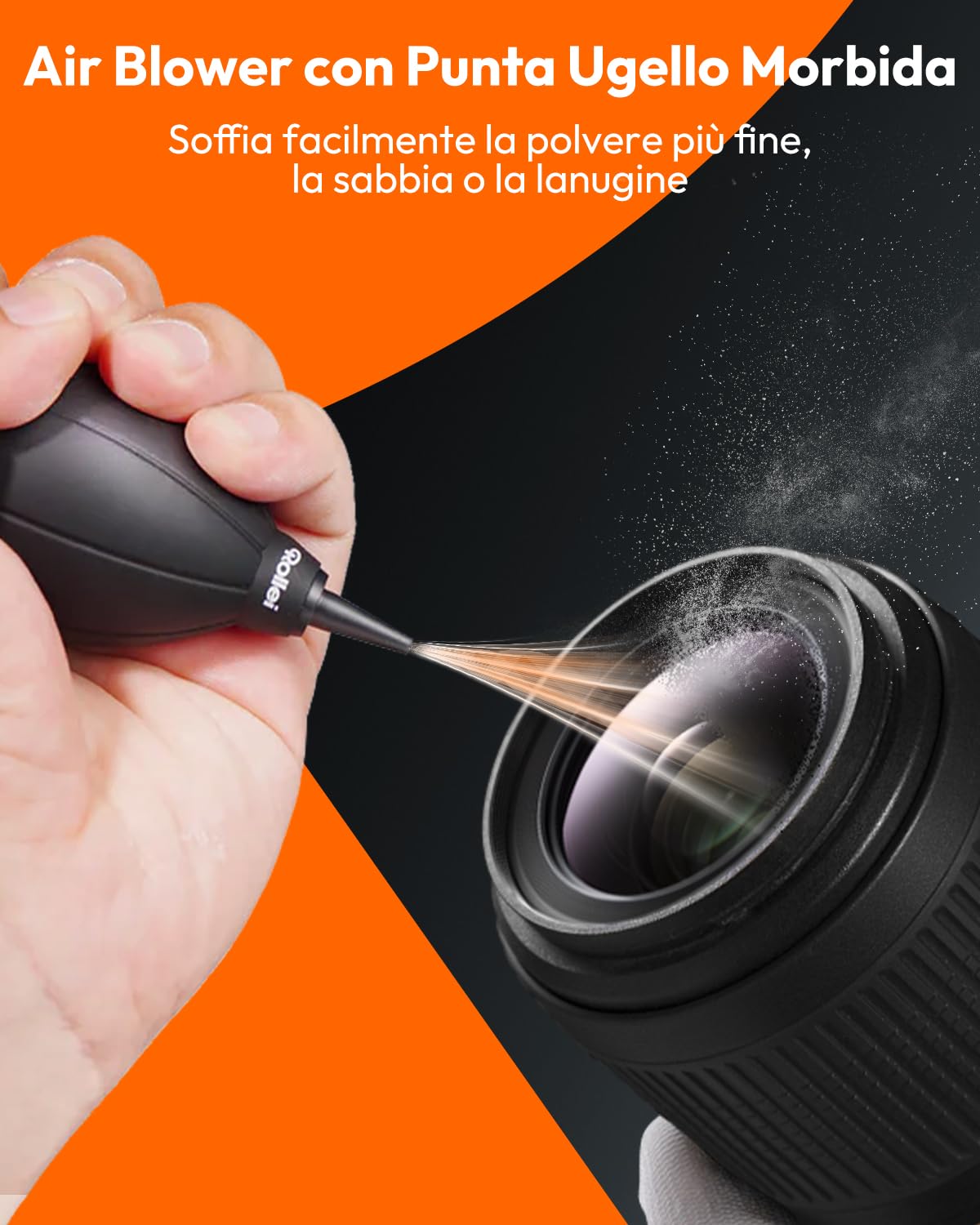 Kit Pulizia Sensore Full Frame, Rollei 8 in 1 Set di Pulizia Macchina Fotografica XL con Lenspen Soffietto Salviette Detergenti Liquido Detergente Bastoncini di Pulizia Sensore(24 mm) per Obiettivo