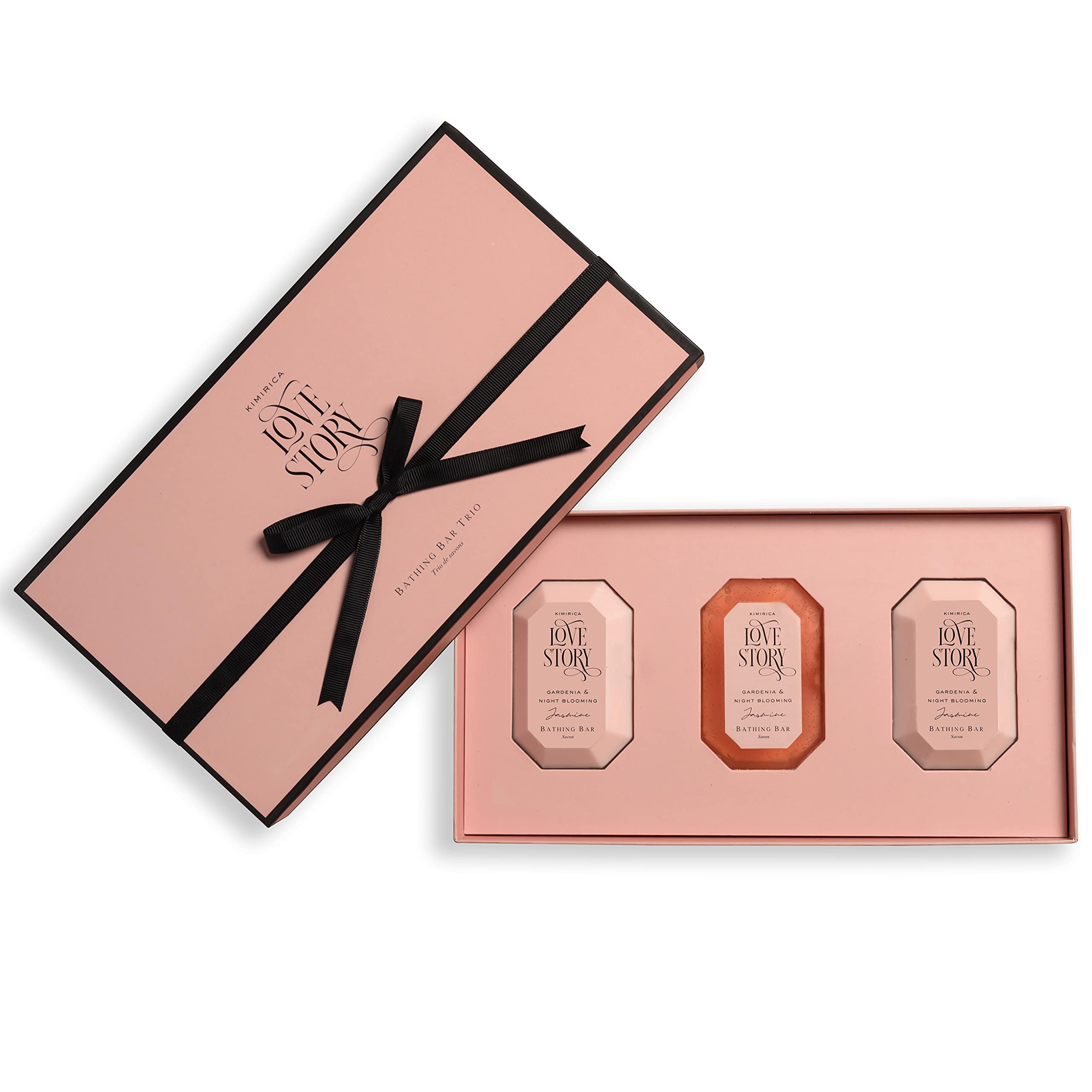 Kimirica Love Story Handmade Bathing Soap Bar Trio Gift Box with Goodness of Shea Butter, Ginkgo Biloba, White Tea Extract, Aloevera and Vitamin E 100% Vegan (3 x 85g)-image-25