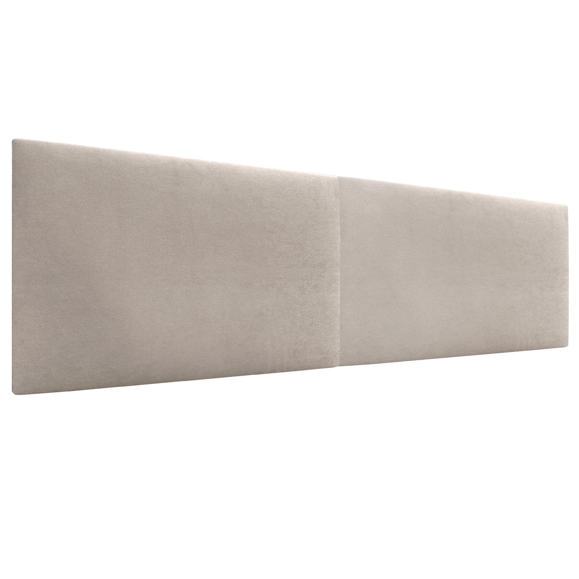 DHOME Cabecero de Polipiel o Tela Acualine Liso Dual Dividido en 2 Piezas Tapizado de Alta Gama Cabezal Tapizado Moderno (Tela Beige, 190cm Dual (Camas 180/190))