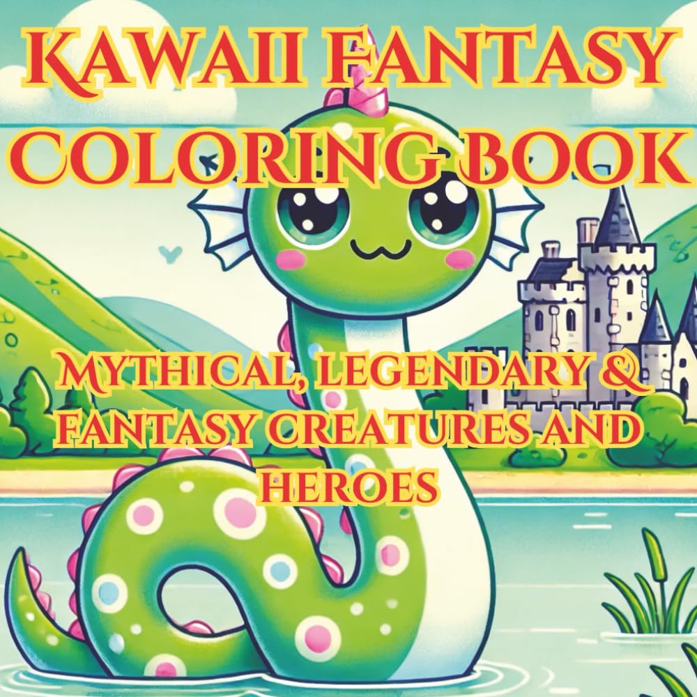 Kawaii Fantasy Coloring Book: Mythical, Legendary & Fantasy Creatures and Heroes