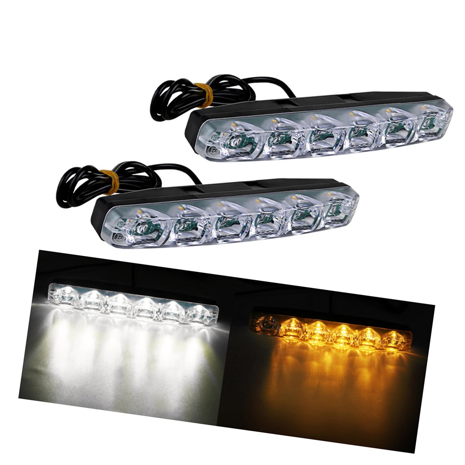 Amazon.co.jp: LED シーケンシャル ウインカー 流れる 6LED 汎用 デイ