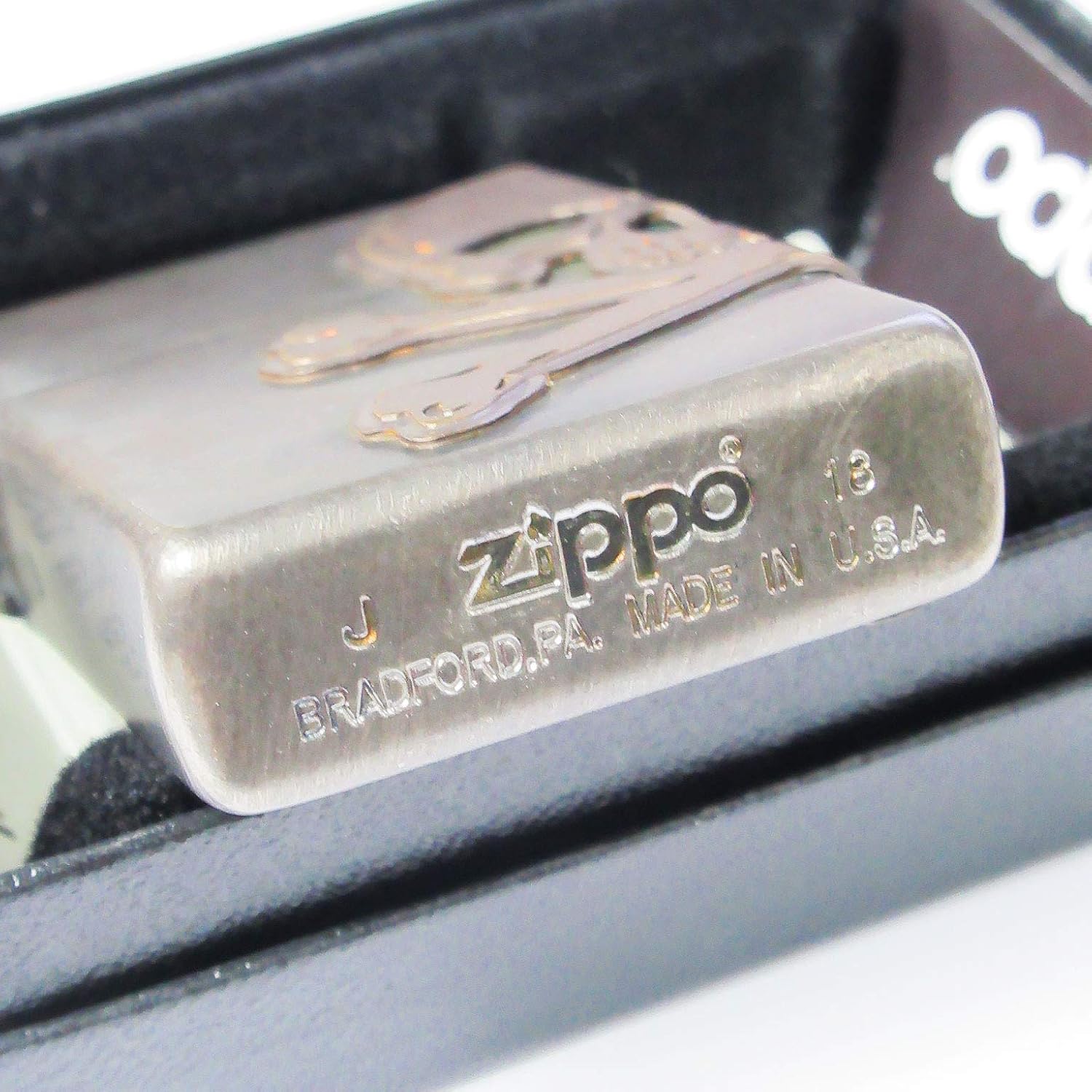 Zippo Skull Crossbones 3-Sides Metal Used Finish Processing Japan Limited Oil Lighter
