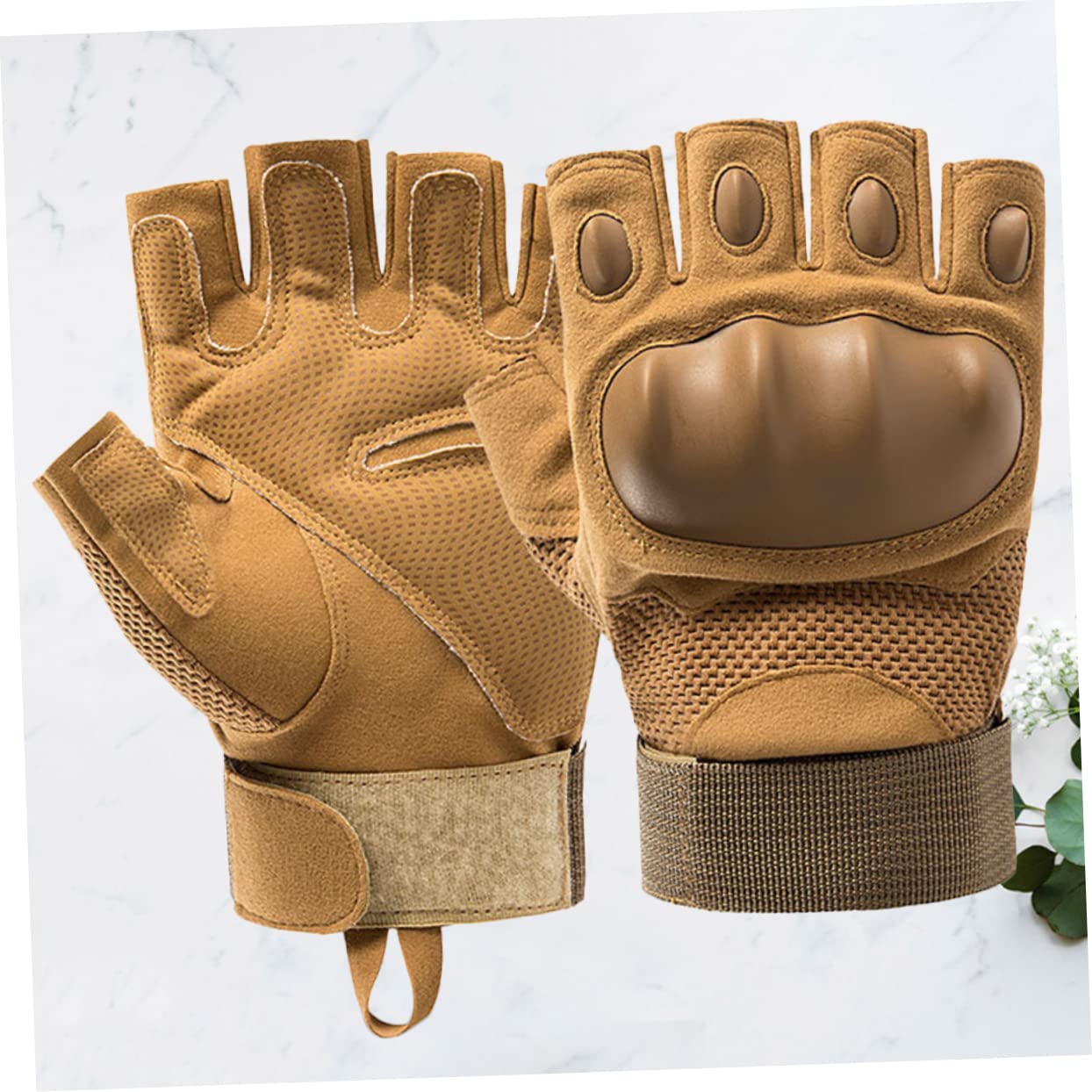 BESPORTBLE 3pares Guantes De Ciclismo De Dedo Resistentes Al Desgaste Antideslizantes para Montaña y Fitness Unisex Color Khaki