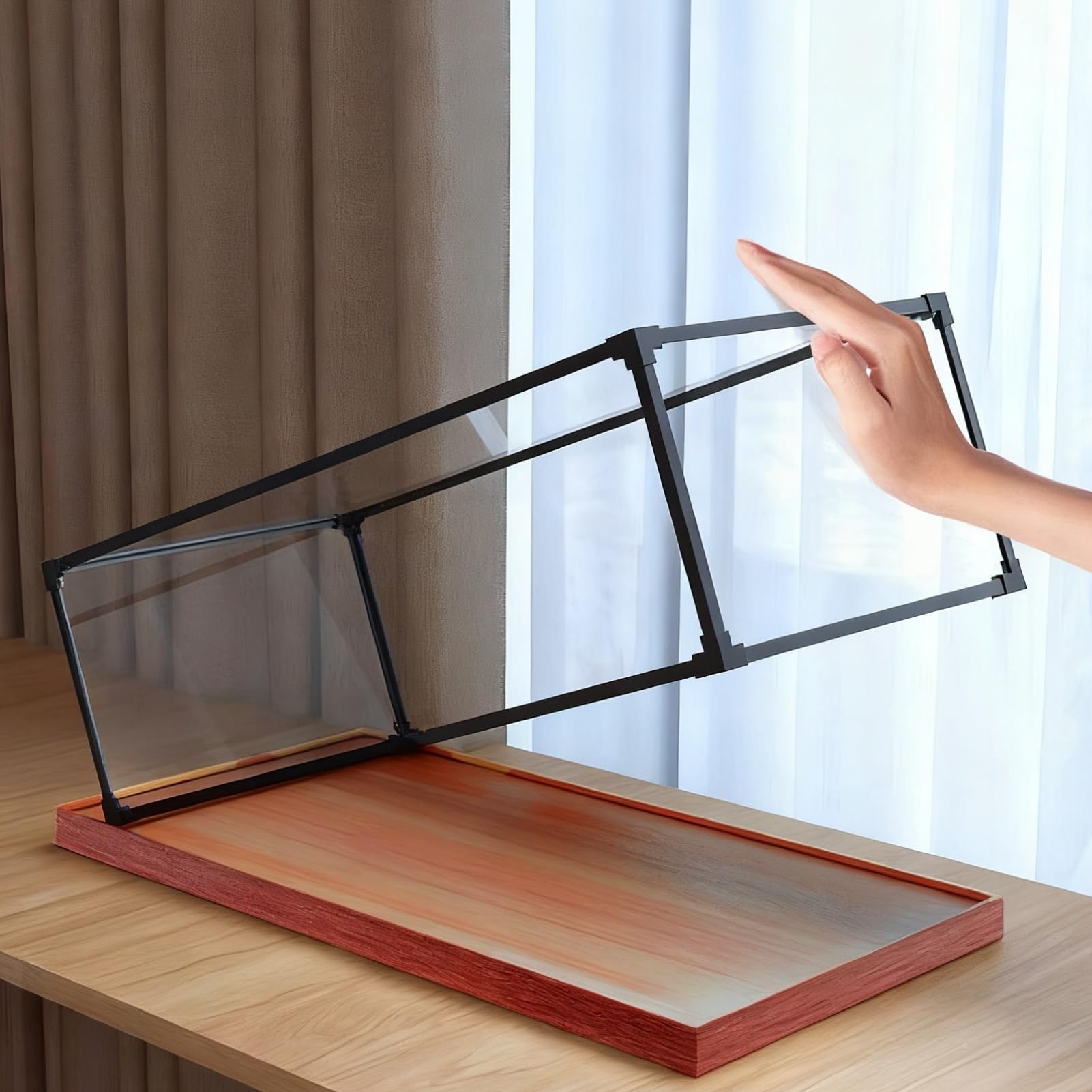 Vitrina AcríLica Vitrina de Madera de 50 40 45 60 65 cm de Largo. Vitrina de Acrílico Transparente para Objetos de Colección, Bolsos, Muñecas y Figuras. Organizador Apilable(30x25x25cm/12x10x10in)